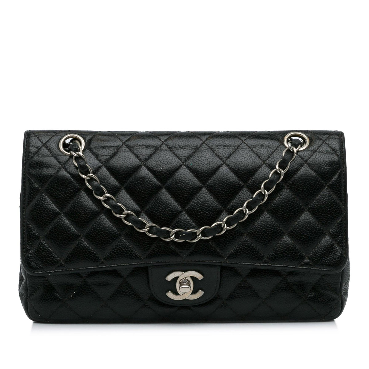 Chanel Medium Classic Caviar Double Flap (SHG-WNK0ZG)