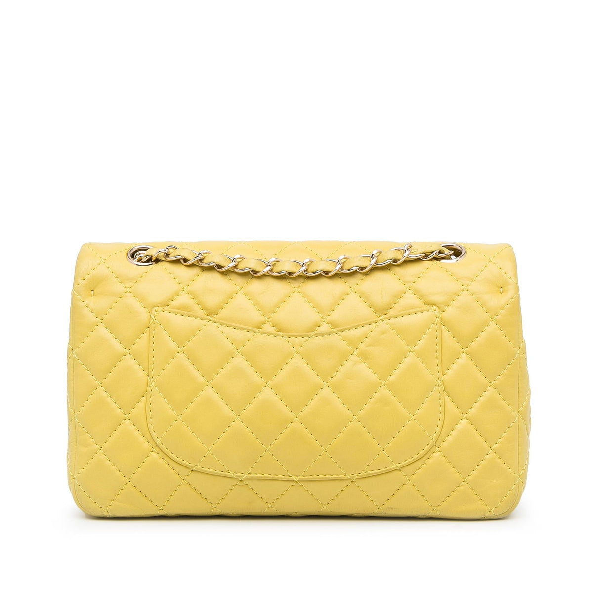 Chanel Medium Classic Double Stitch Calfskin Double Flap (SHG-0SsqmO)