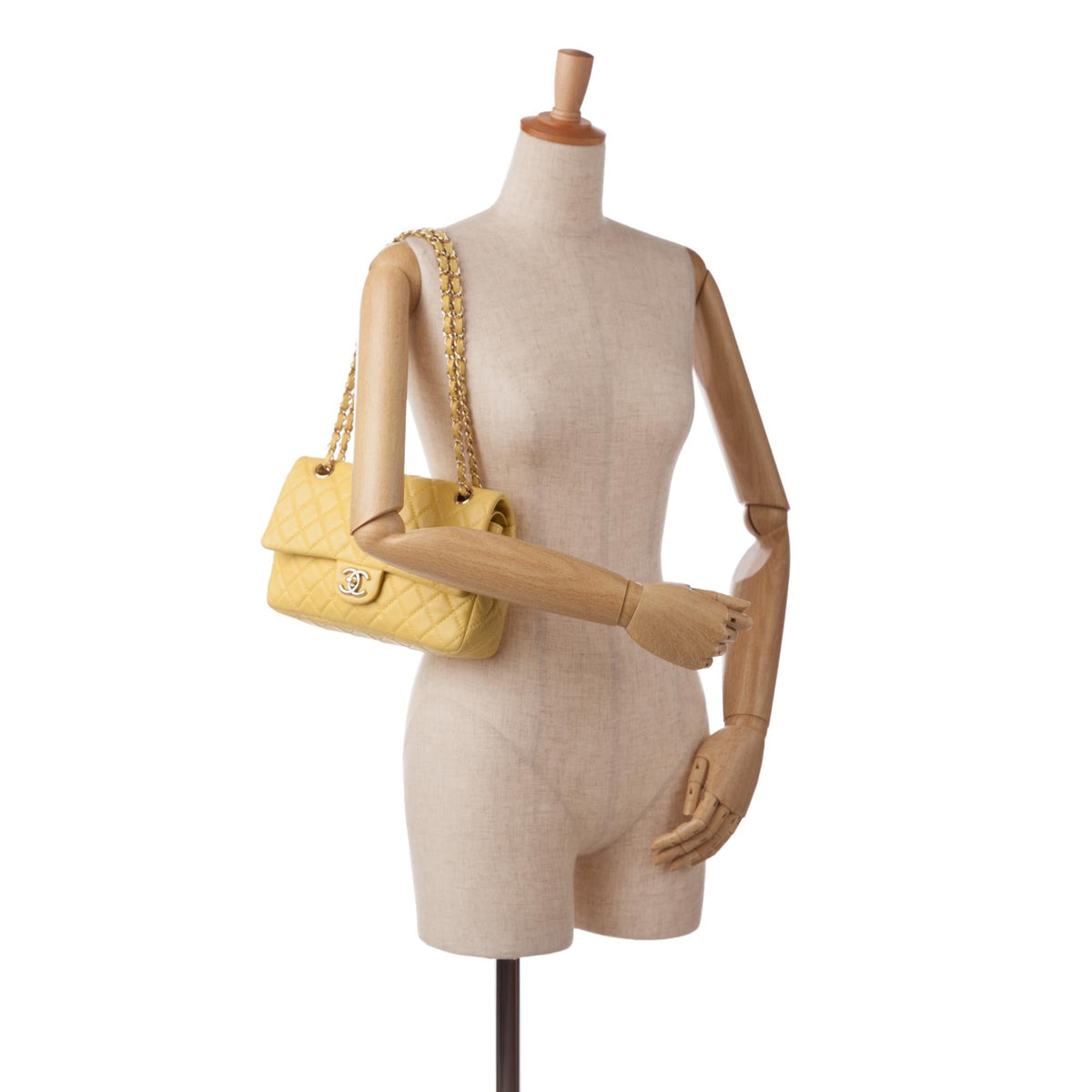 Chanel Medium Classic Double Stitch Calfskin Double Flap (SHG-0SsqmO)