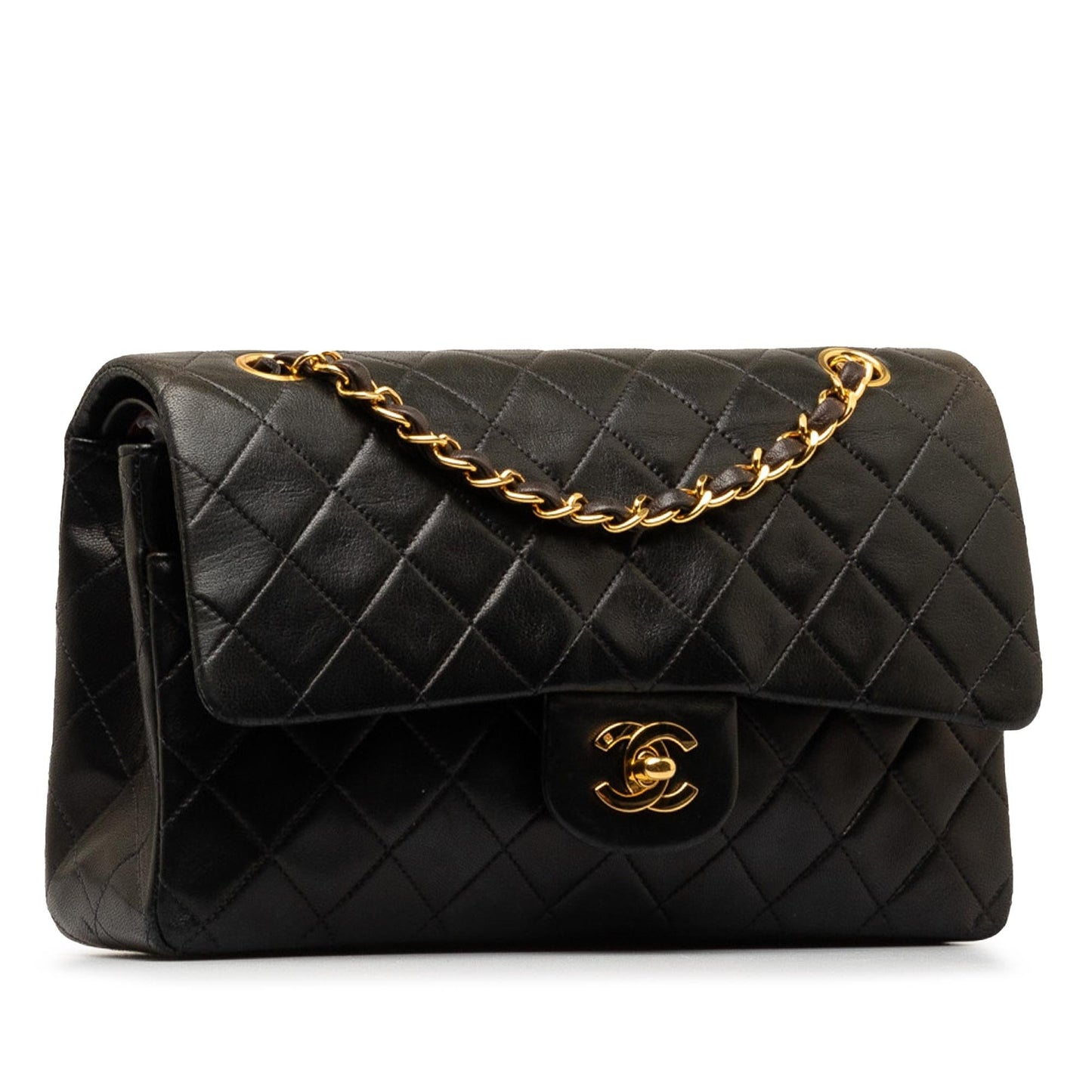 Chanel Medium Classic Lambskin Double Flap (SHG-IHTqBT)
