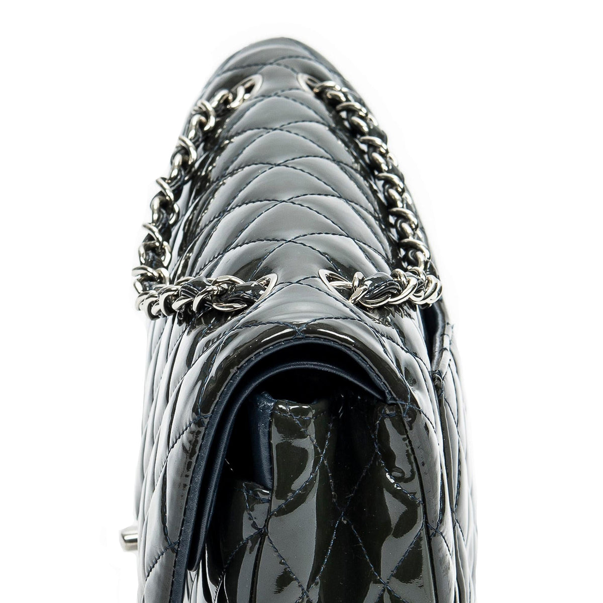 Chanel Medium Classic Patent Double Flap (SHG-hKrGfi)