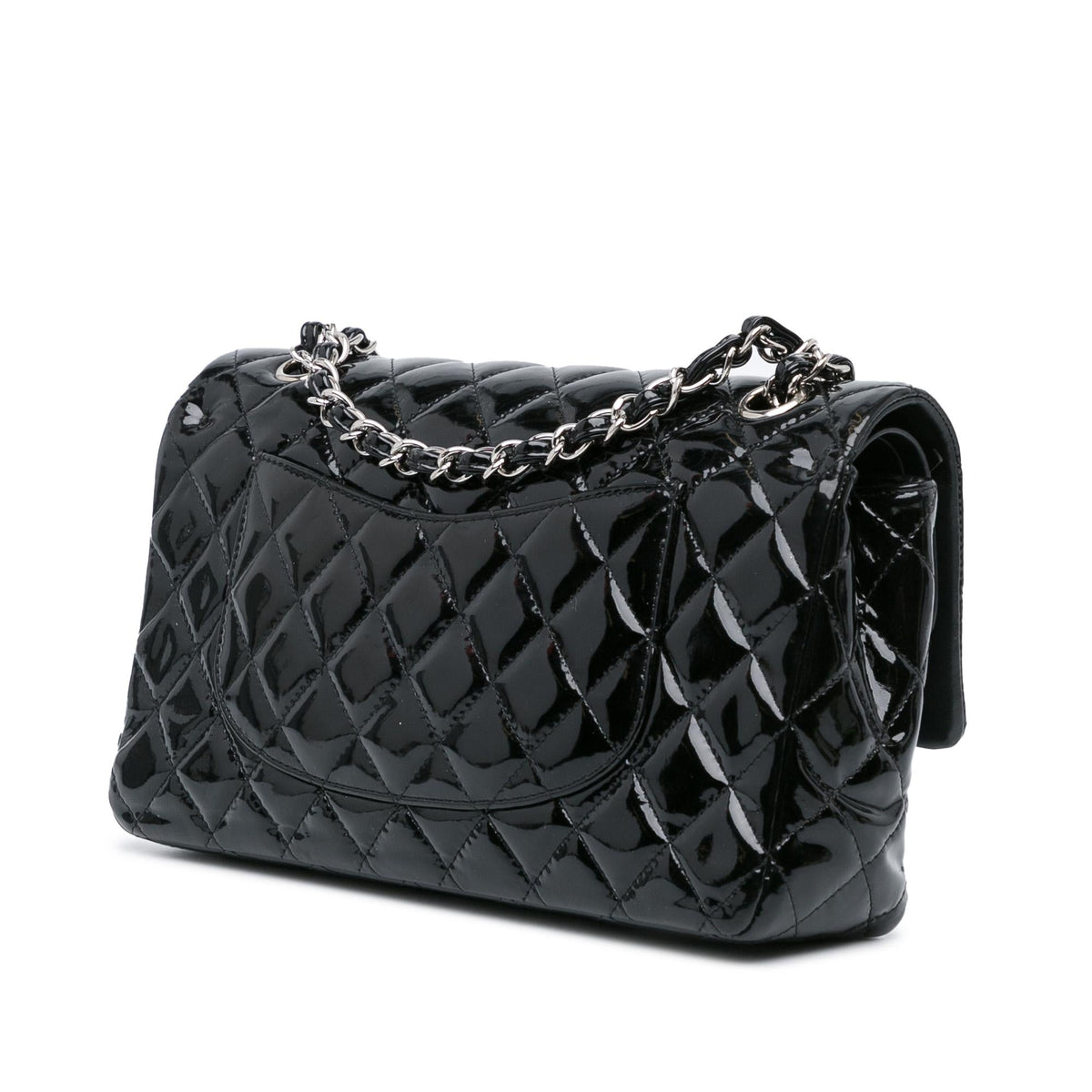 Chanel Medium Classic Patent Double Flap (SHG-f00ih4)