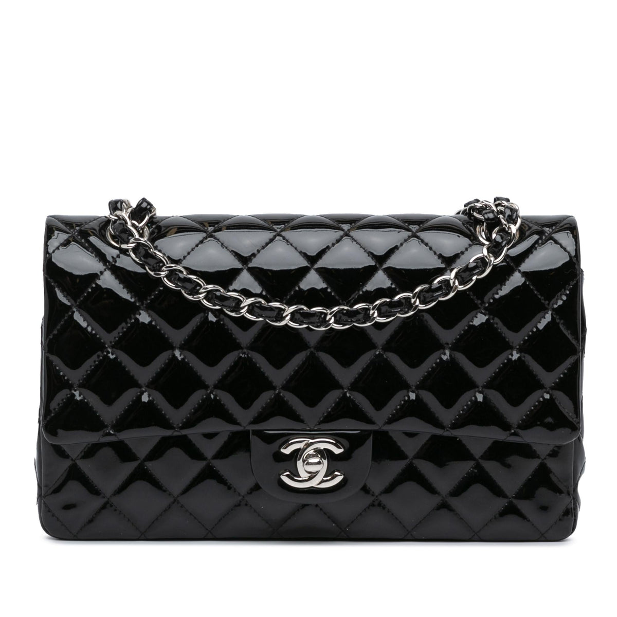 Chanel Medium Classic Patent Double Flap (SHG-p8CfGS)