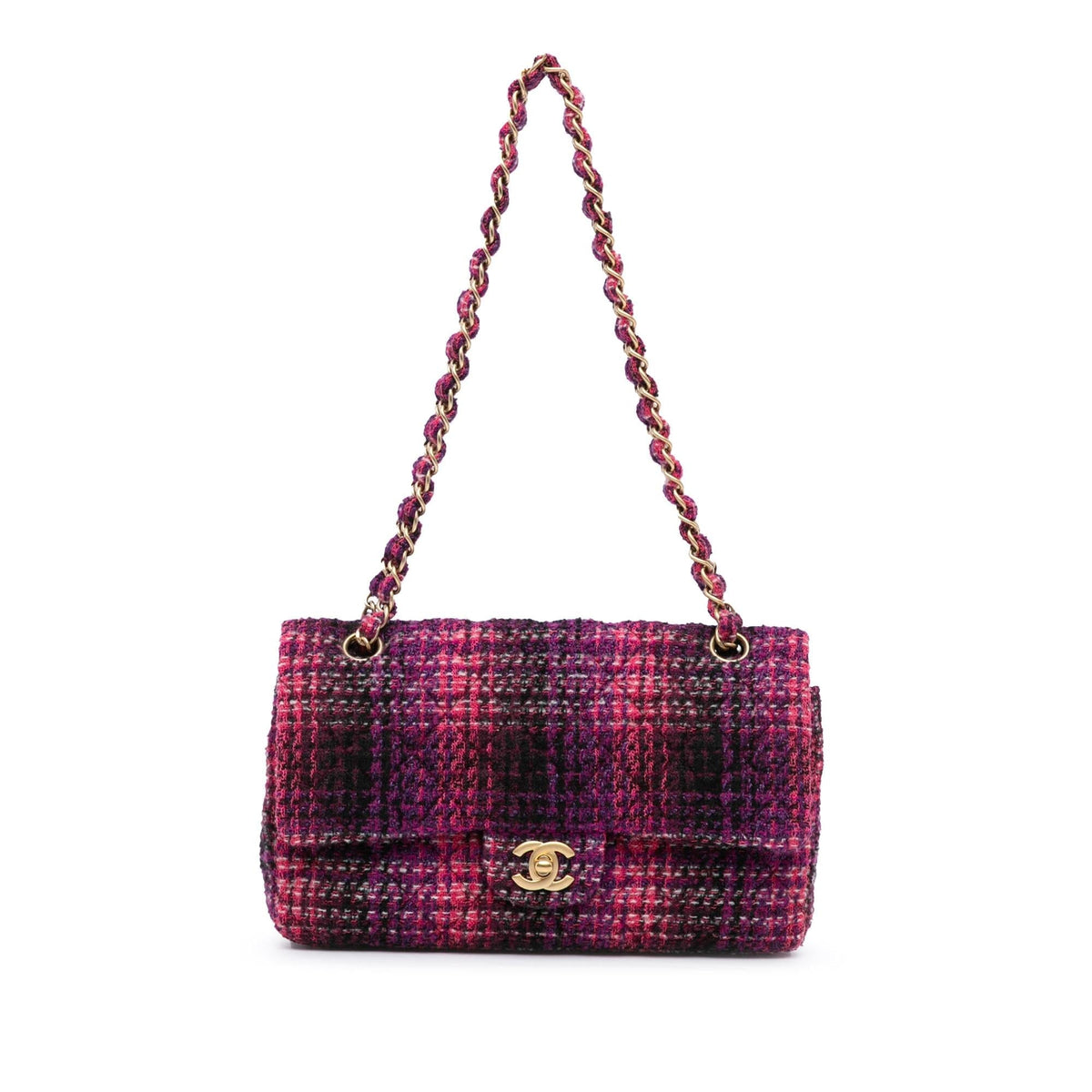 Chanel Medium Classic Tweed Double Flap (SHG-COj9Tf)