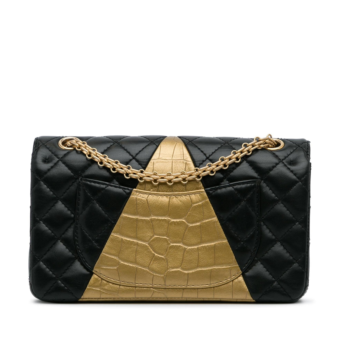 Chanel Medium Croc Embossed Lambskin 2.55 Reissue Double Flap Bag (SHG-WsMkpm)
