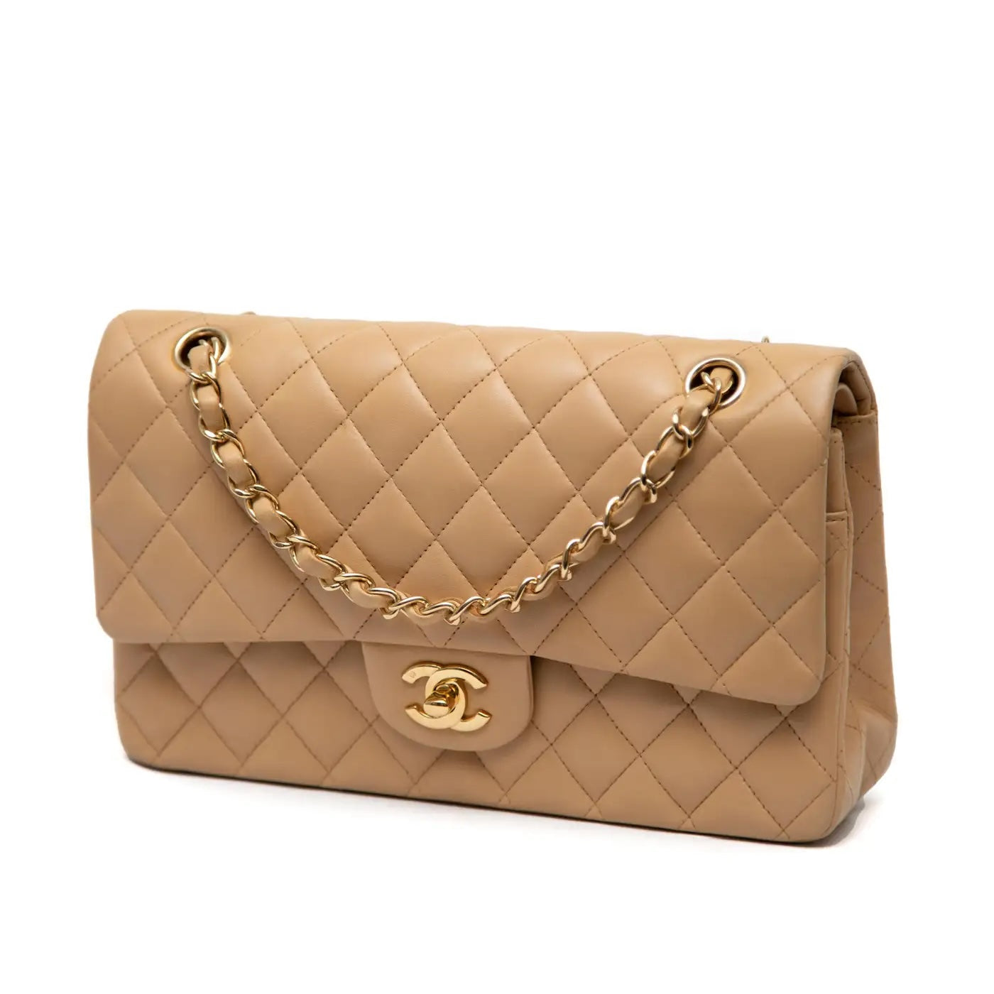 CHANEL QUILTED CALFSKIN CLASSIC DOUBLE FLAP MEDIUM SHOULDER BAG