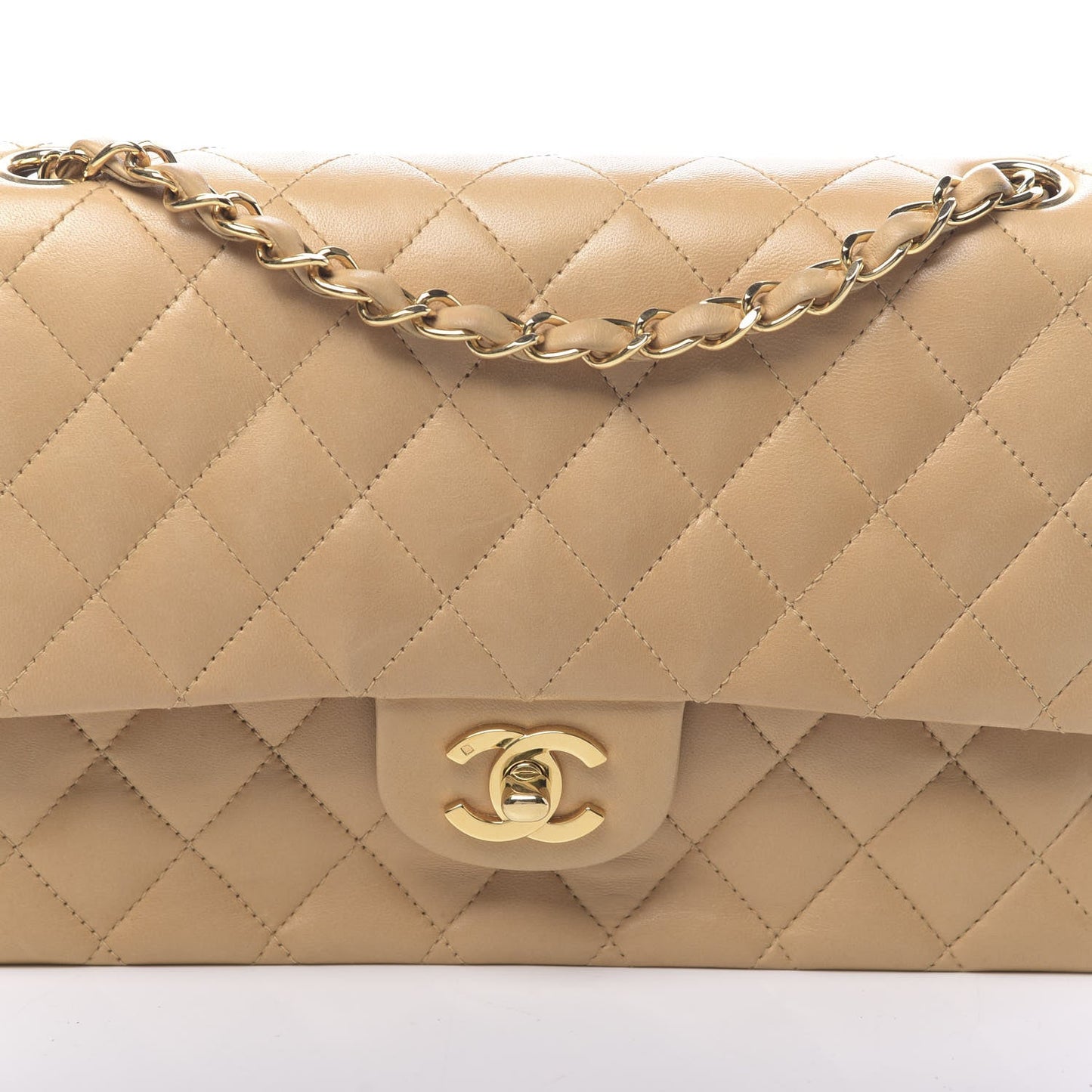 CHANEL QUILTED CALFSKIN CLASSIC DOUBLE FLAP MEDIUM SHOULDER BAG