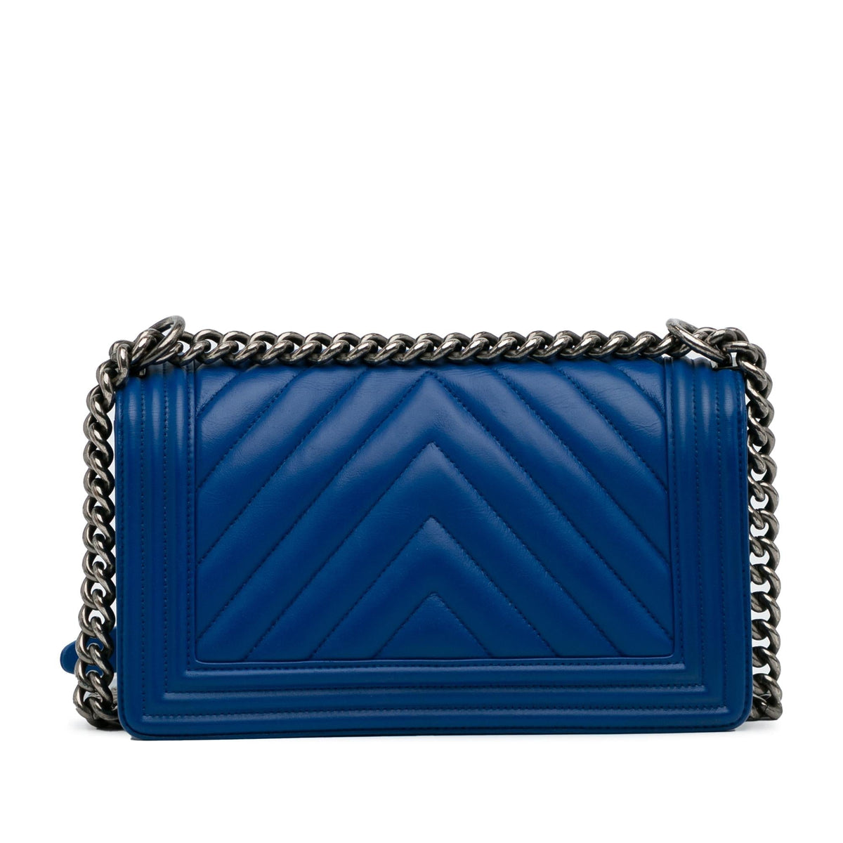 Chanel Medium Lambskin Chevron Boy Flap (SHG-pvPgpi)