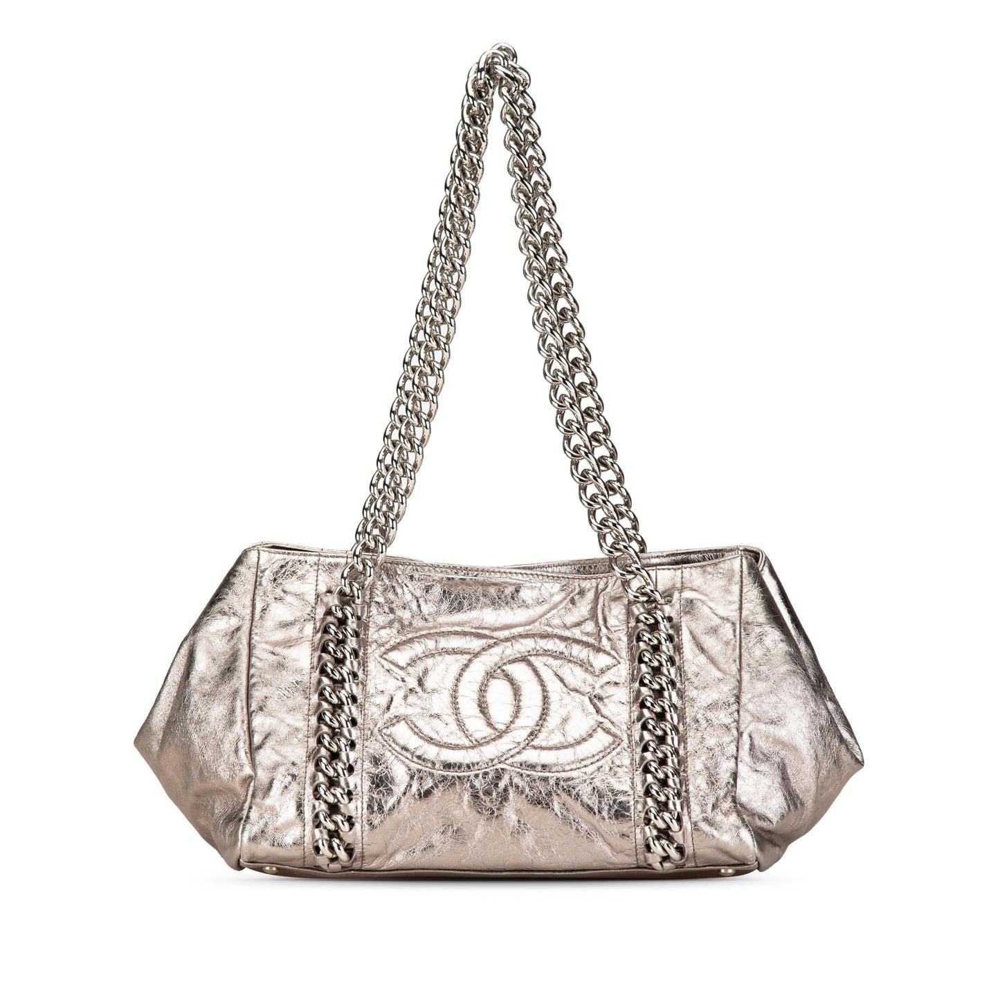 Chanel Medium Metallic Calfskin Modern Chain Tote (SHG-ZlIanC)