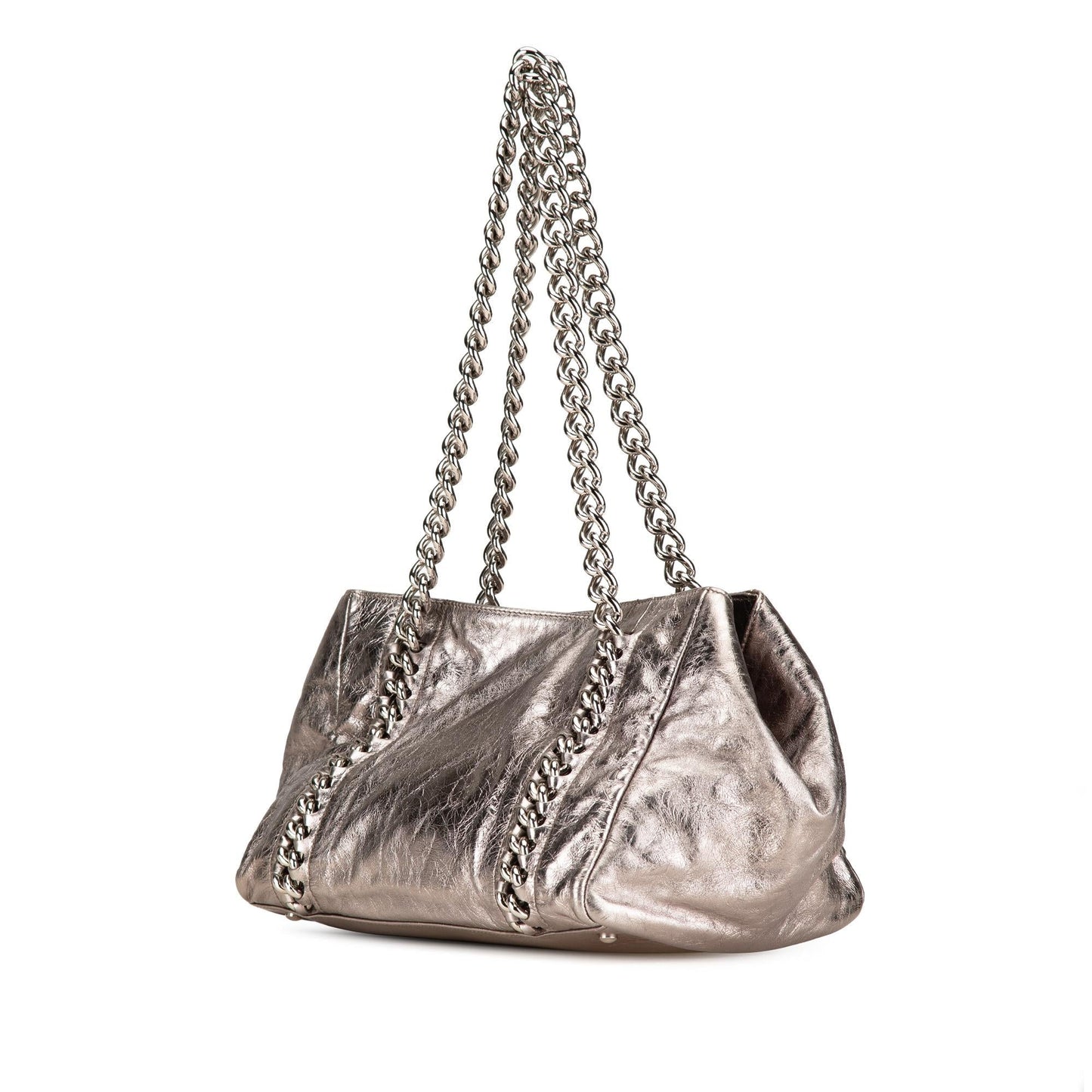 Chanel Medium Metallic Calfskin Modern Chain Tote (SHG-ZlIanC)