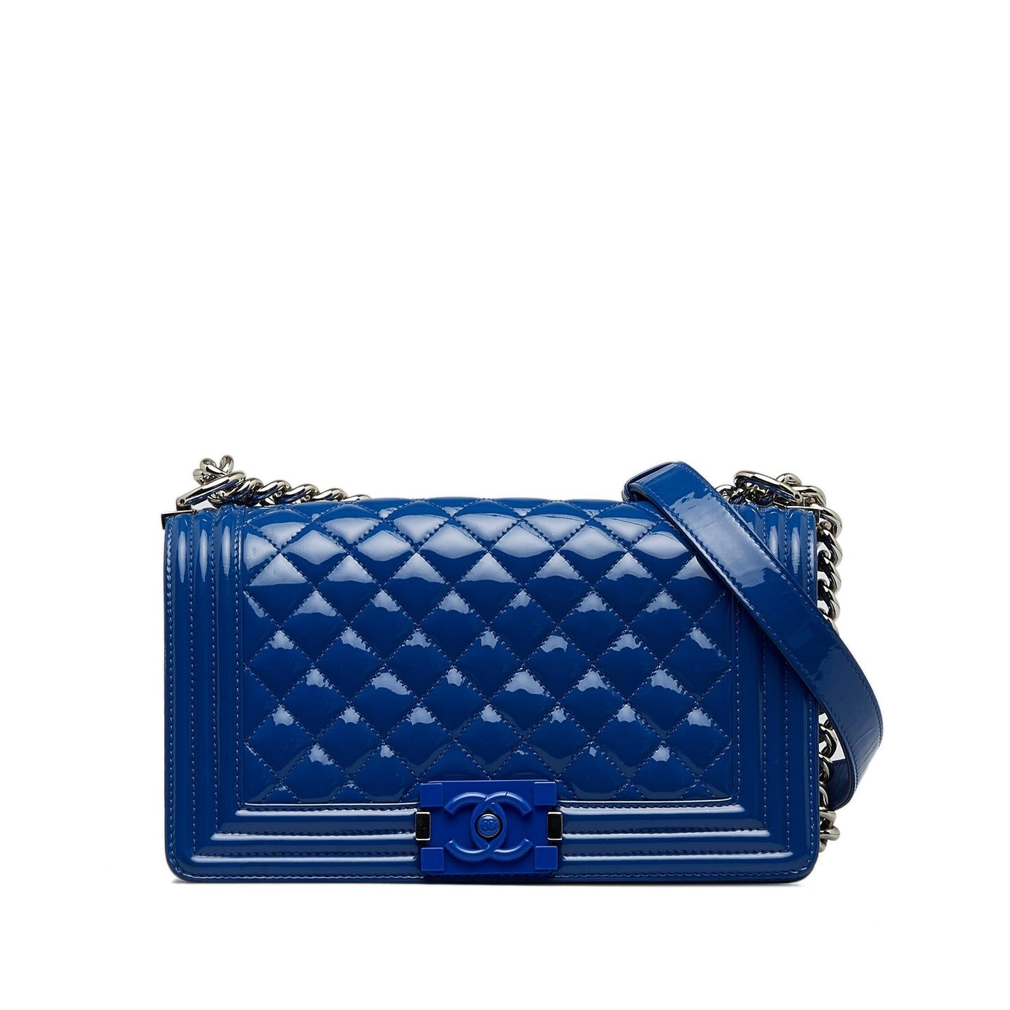 Chanel Medium Patent Boy Plexiglass Crossbody Bag (SHG-MIDfdG)