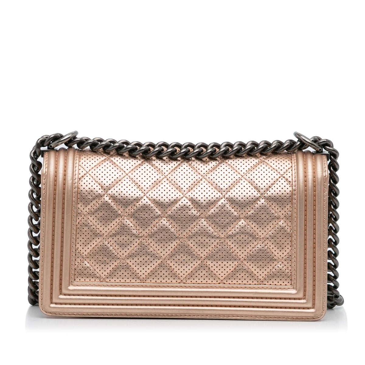 Chanel Medium Perforated Lambskin Boy Flap (SHG-Fd6Dnd)