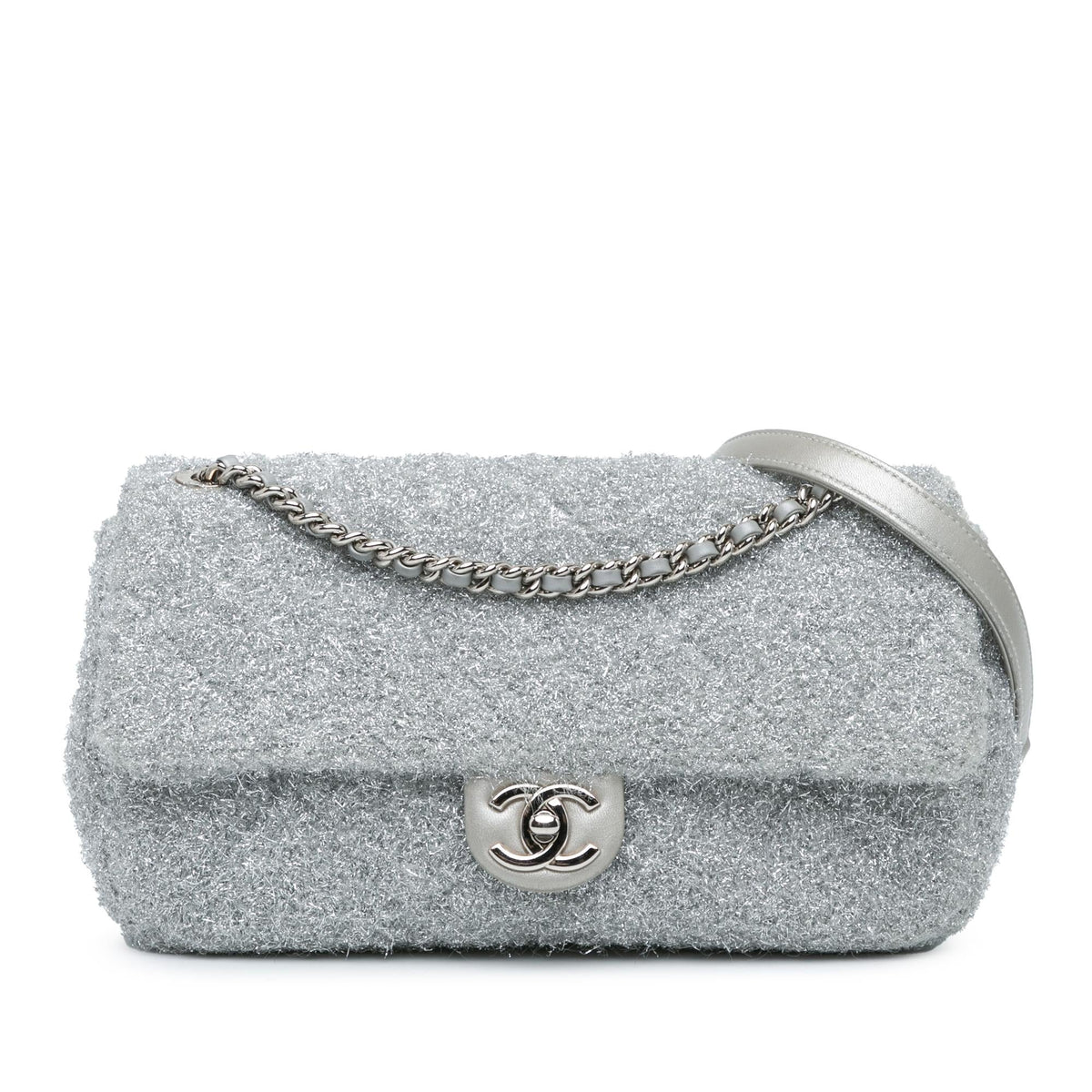 Chanel Medium Quilted Lurex Ground Control Pluto Glitter Flap (SHG-oj7q7D)