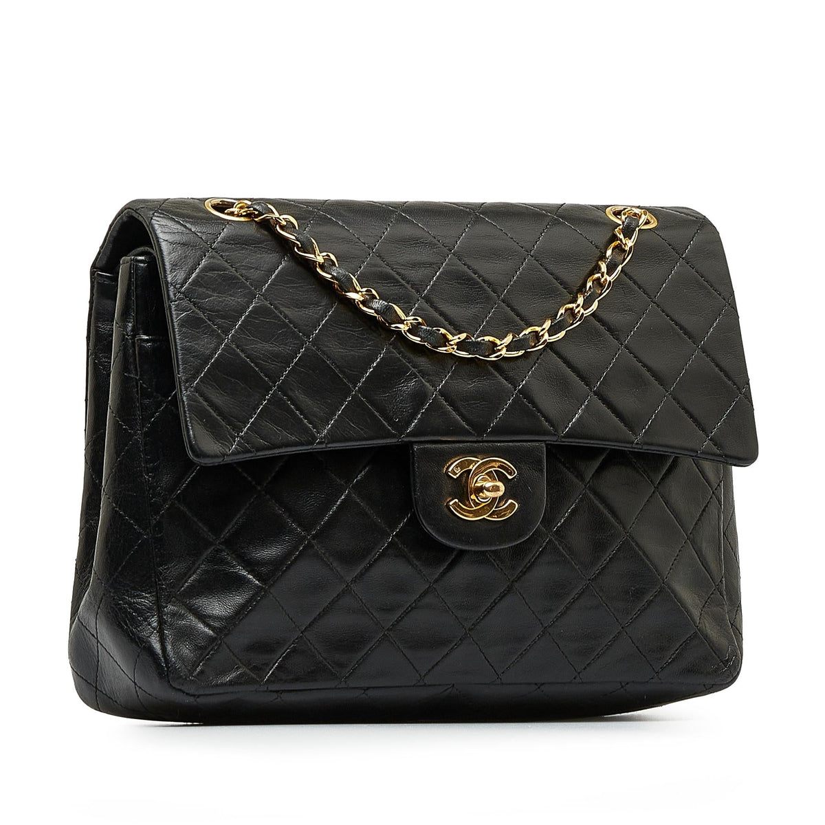 Chanel Medium Tall Classic Lambskin Double Flap (SHG-N2XA7B)