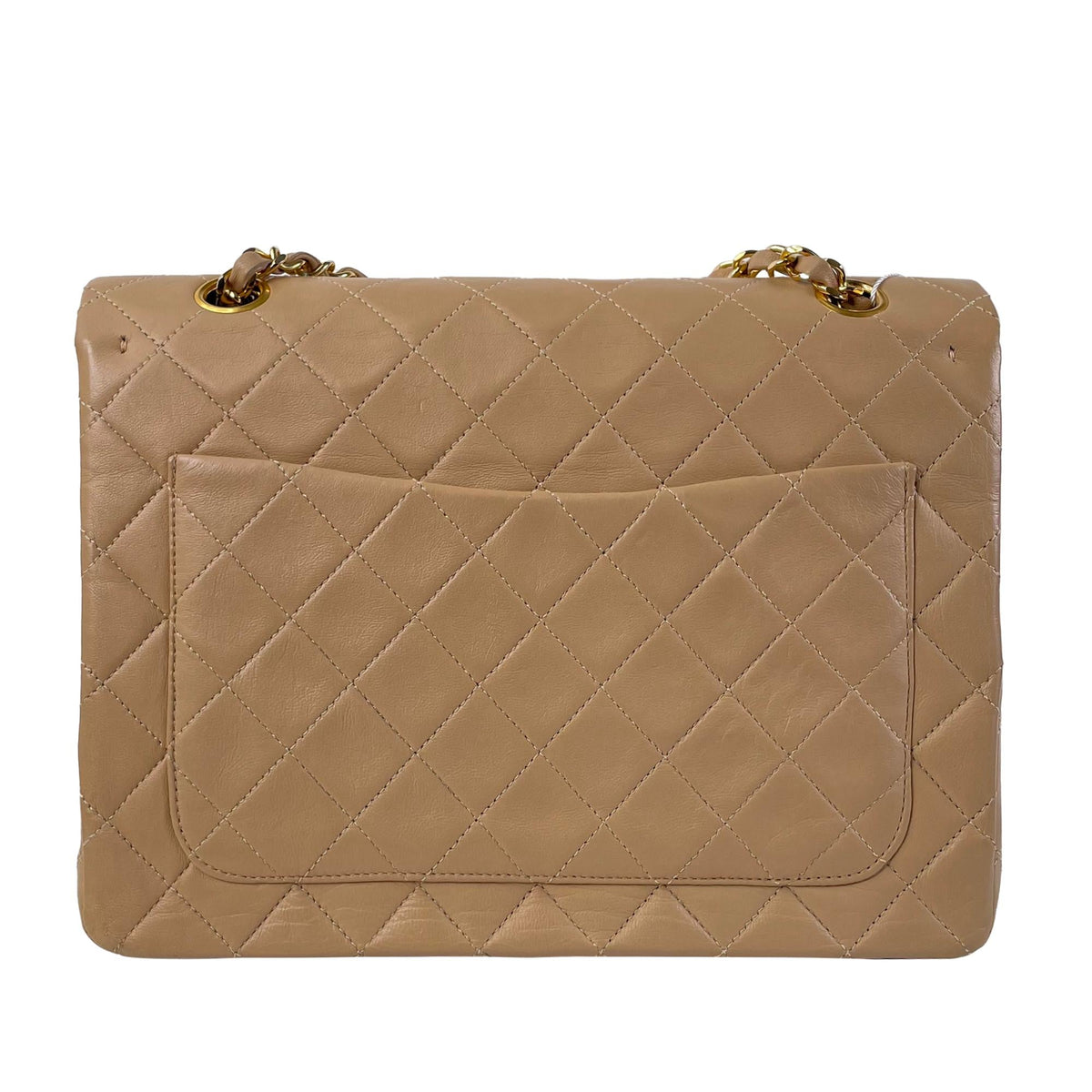 Chanel Medium Tall Classic Lambskin Double Flap (SHG-zWn37H)