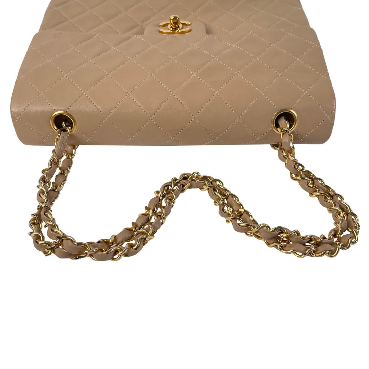 Chanel Medium Tall Classic Lambskin Double Flap (SHG-zWn37H)