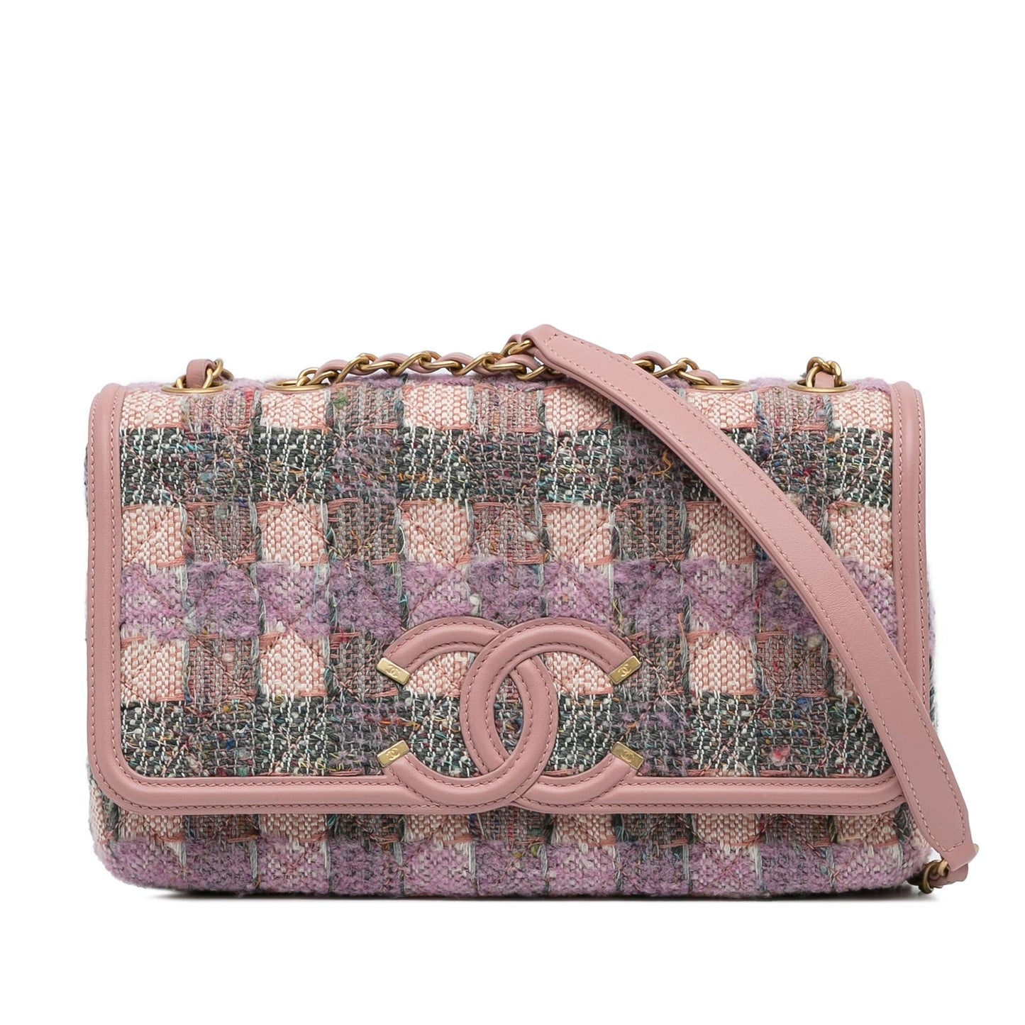 Chanel Medium Tweed Filigree Flap