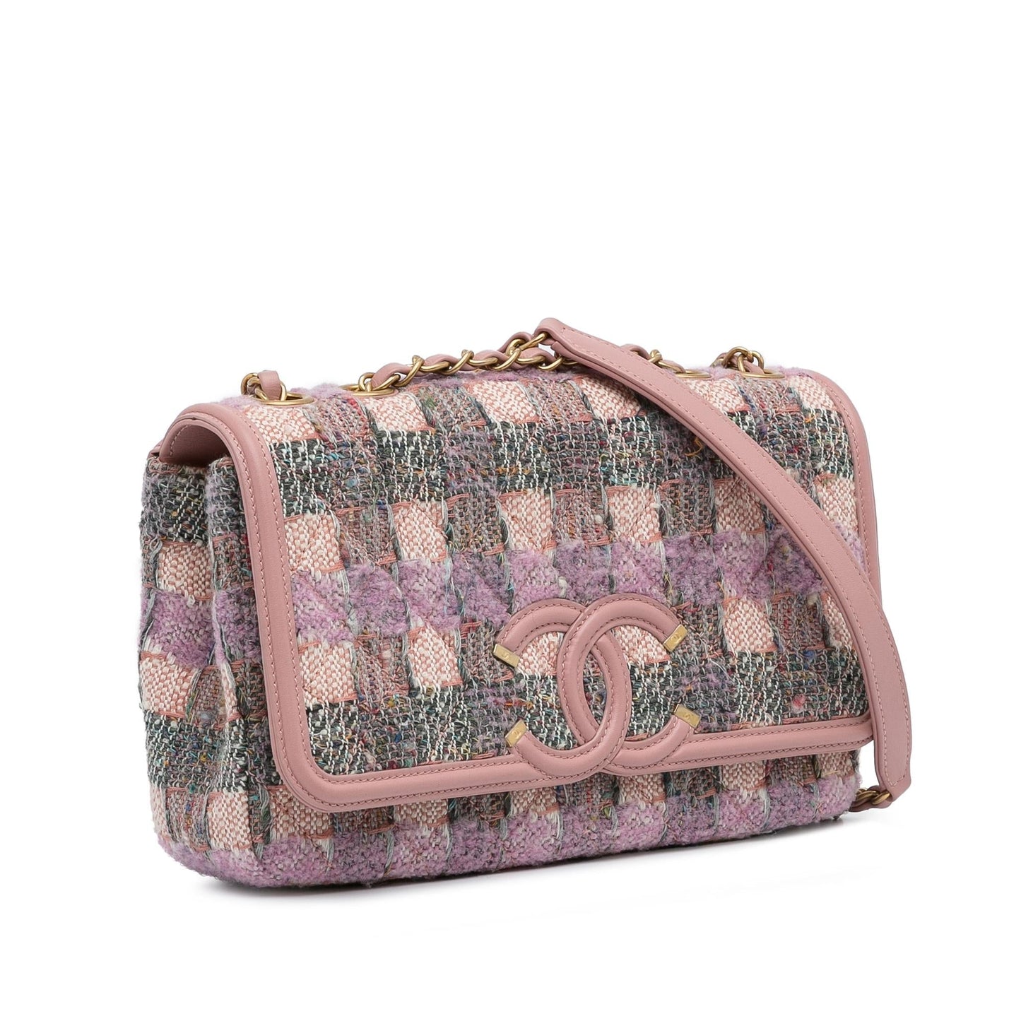 Chanel Medium Tweed Filigree Flap