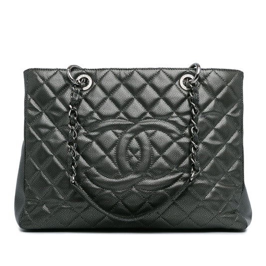 Chanel Metallic Caviar Grand Shopping Tote (SHG-xuVhel)