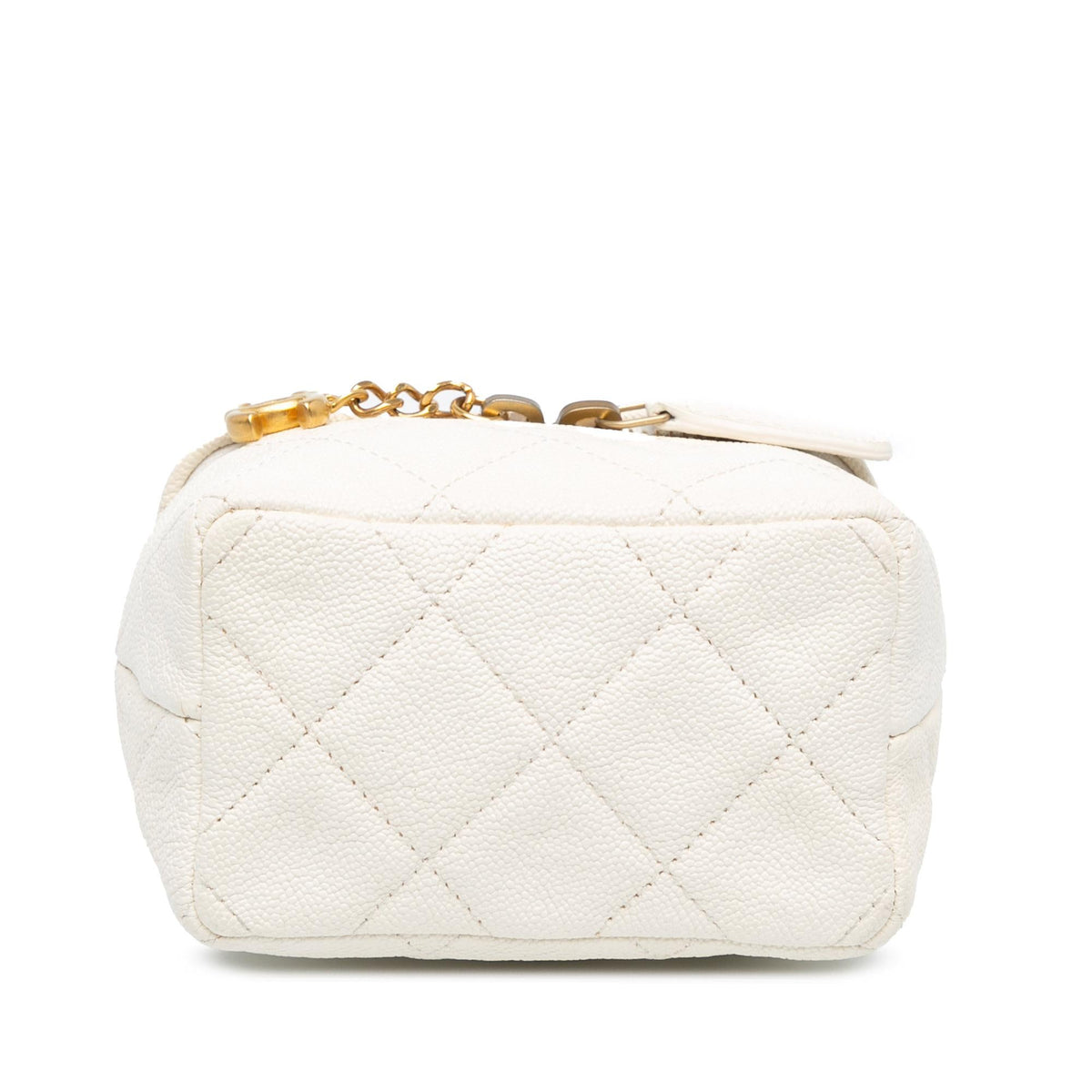 Chanel Mini Caviar Chain Zip Around Vanity Case (SHG-n4JYhS)