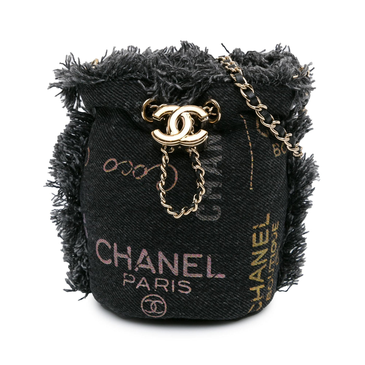 Chanel Mini Denim Mood Bucket with Chain (SHG-oUrCJ6)