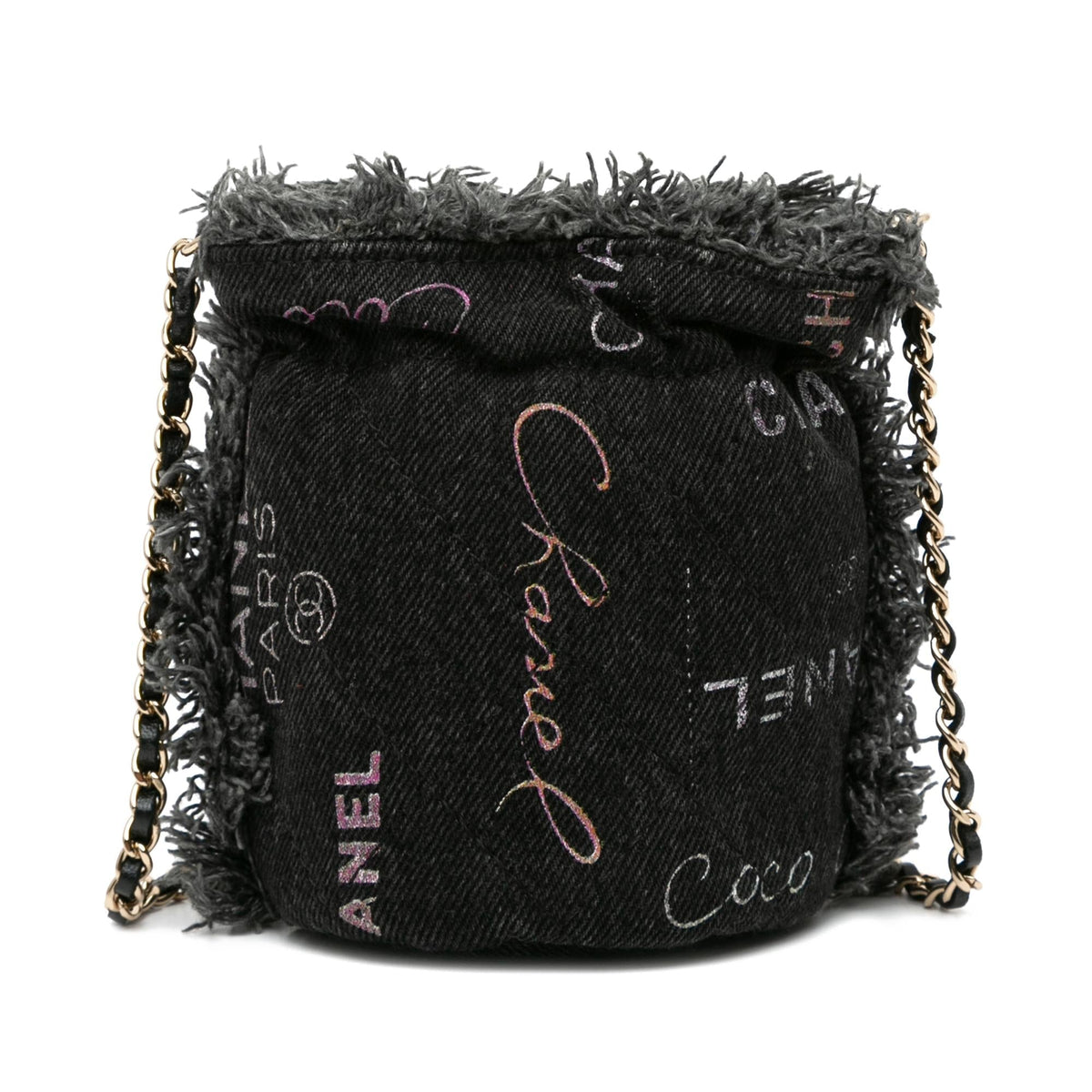 Chanel Mini Denim Mood Bucket with Chain (SHG-u5NBnA)