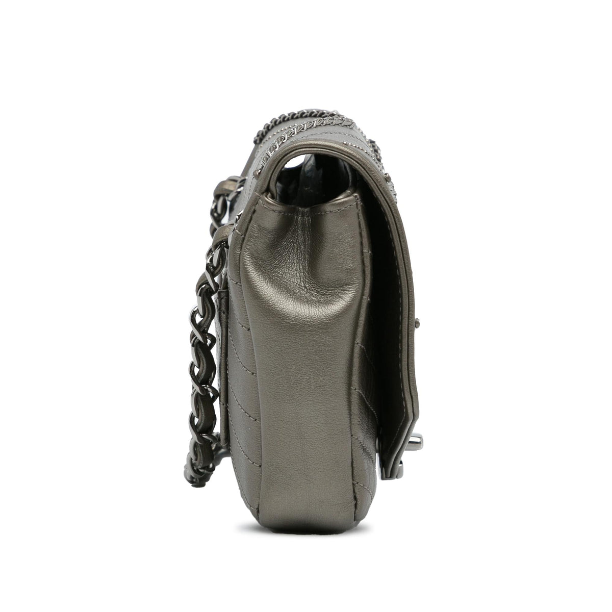 Chanel Mini Embellished Calfskin Chevron Square Envelop Flap (SHG-dq1dJN)