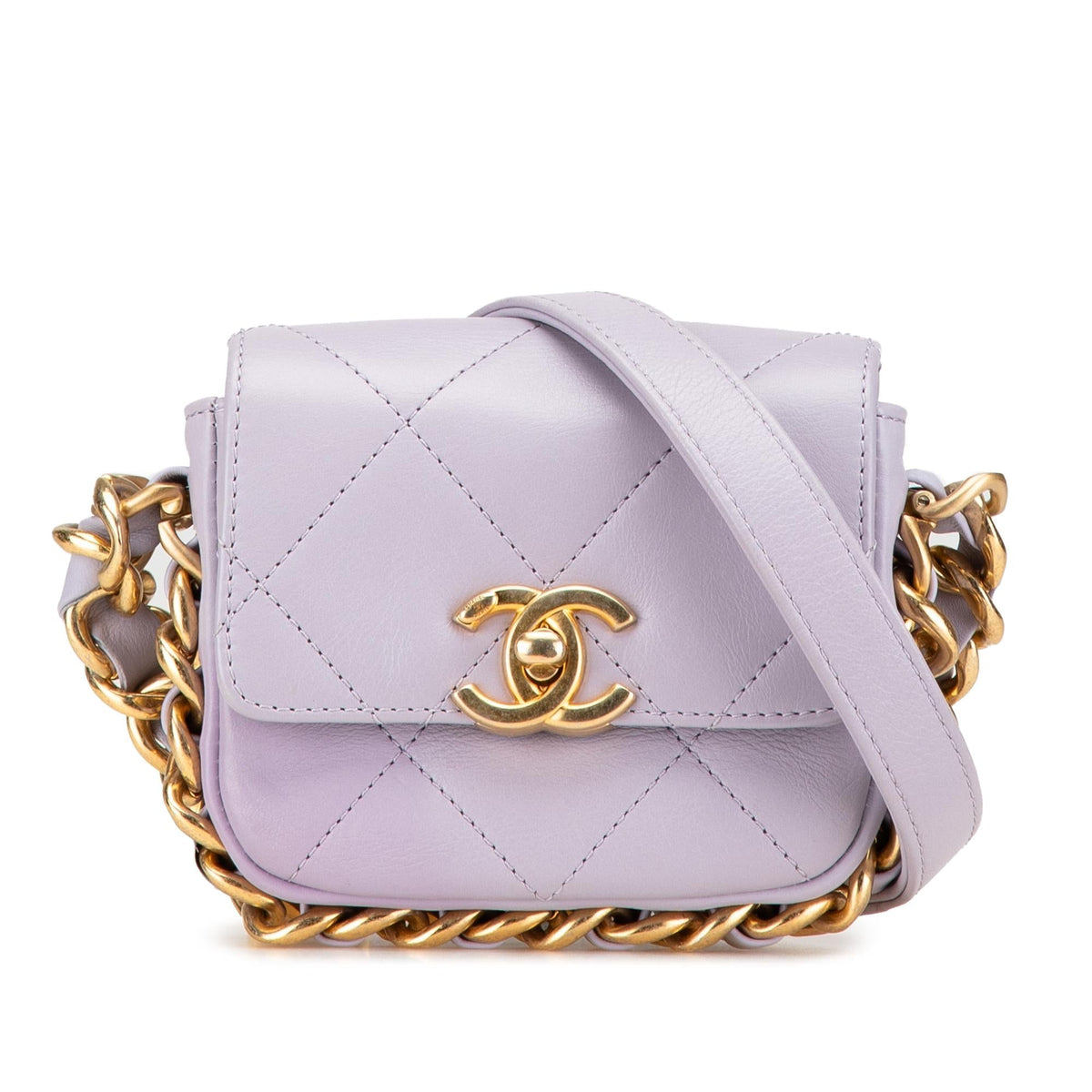 Chanel Mini Quilted Calfskin Framing Chain Flap (SHG-f0Hbht)