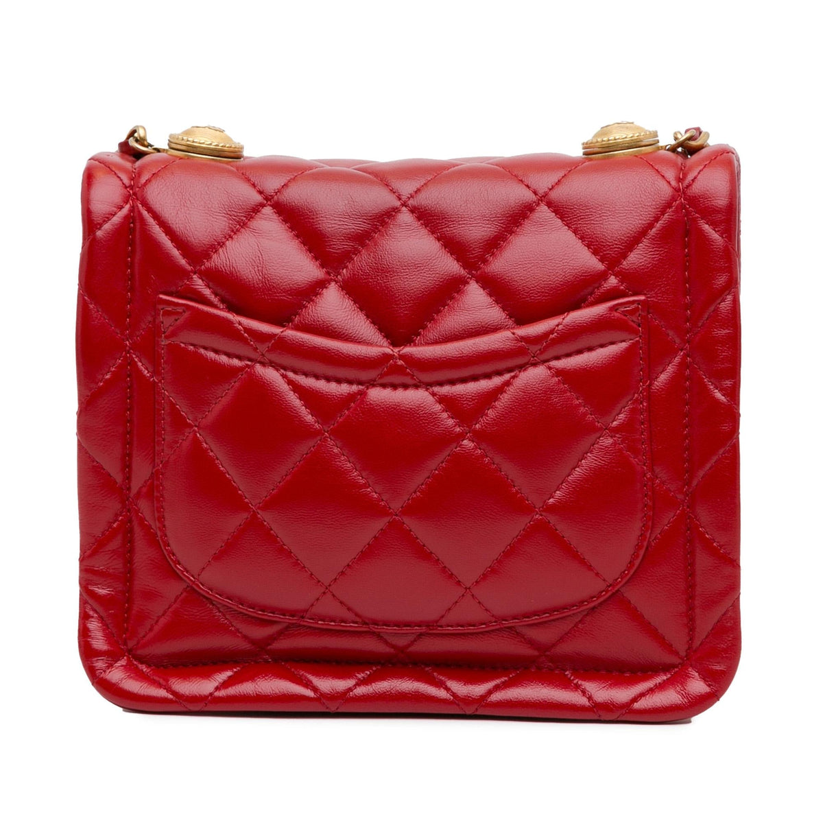 Chanel Mini Quilted Lambskin Soft Square Flap (SHG-mDuPZD)