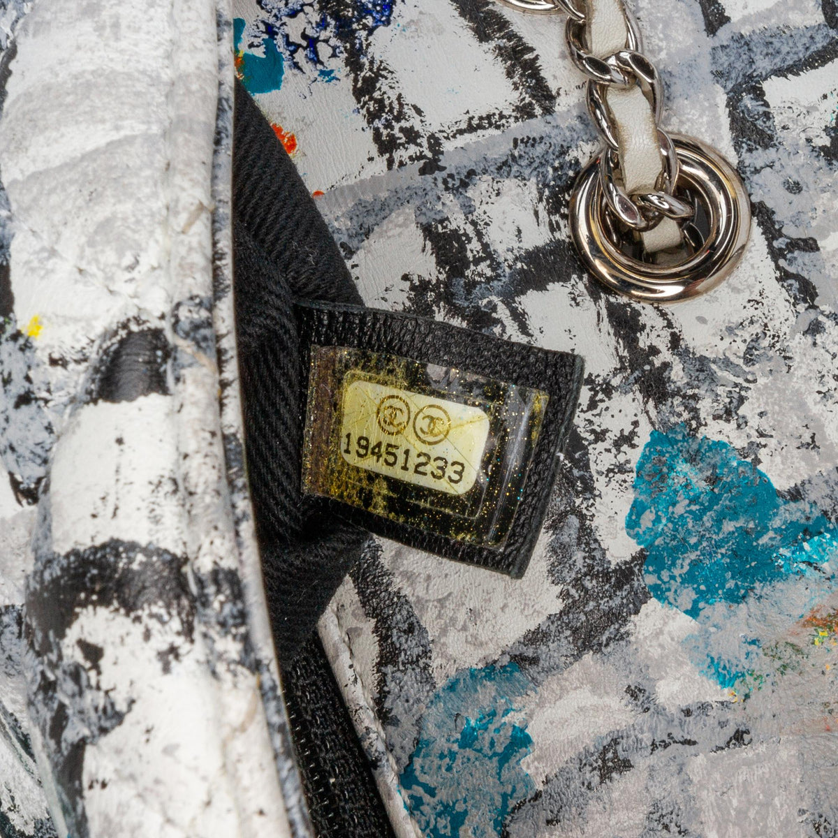 Chanel Mini Rectangular Calfskin Hand Painted Graffiti Flap (SHG-mO8ouq)