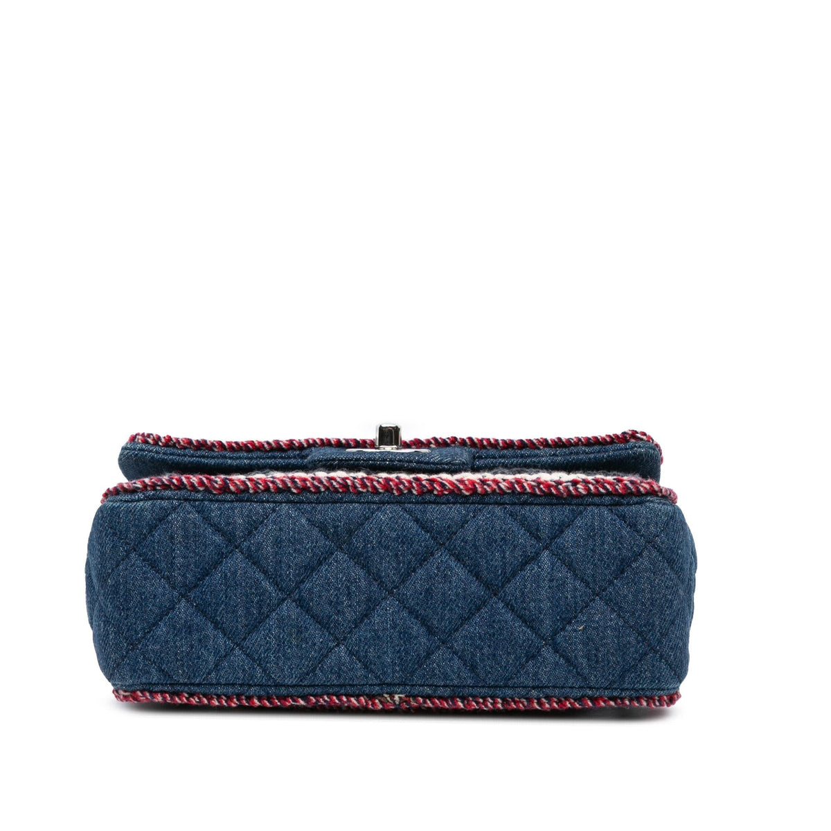 Chanel Mini Rectangular Classic Denim Tweed Framed Single Flap (SHG-CEpiud)