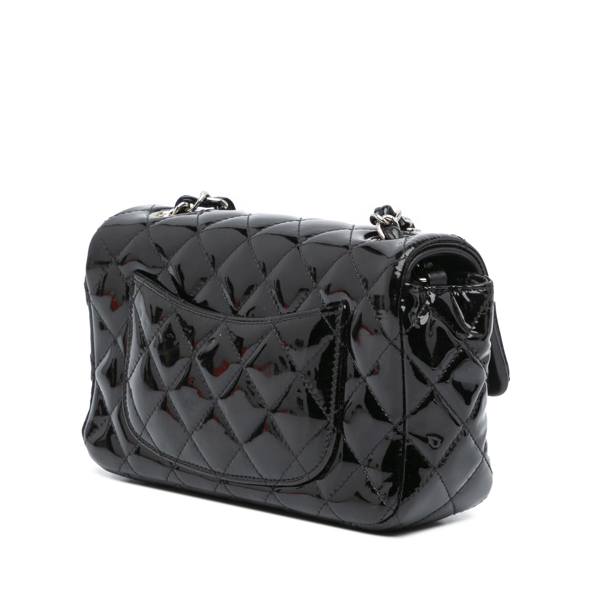 Chanel Mini Rectangular Classic Patent Single Flap (SHG-xkoEHG)
