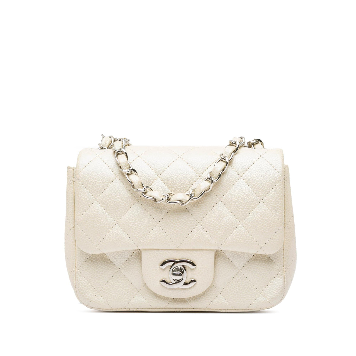 Chanel Mini Square Classic Caviar Single Flap (SHG-q4SPFg)