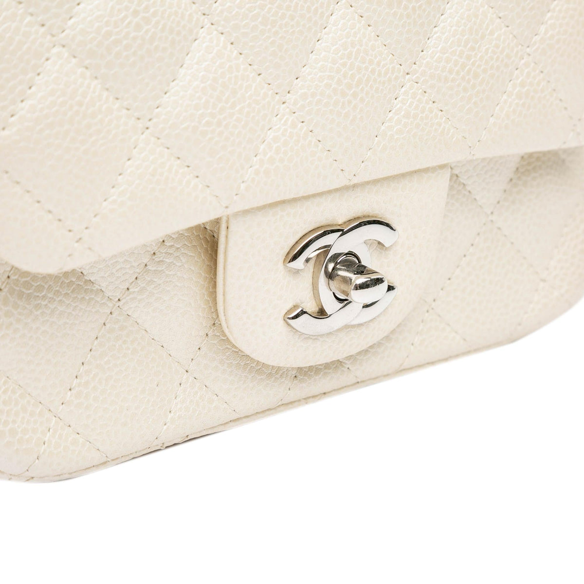 Chanel Mini Square Classic Caviar Single Flap (SHG-q4SPFg)