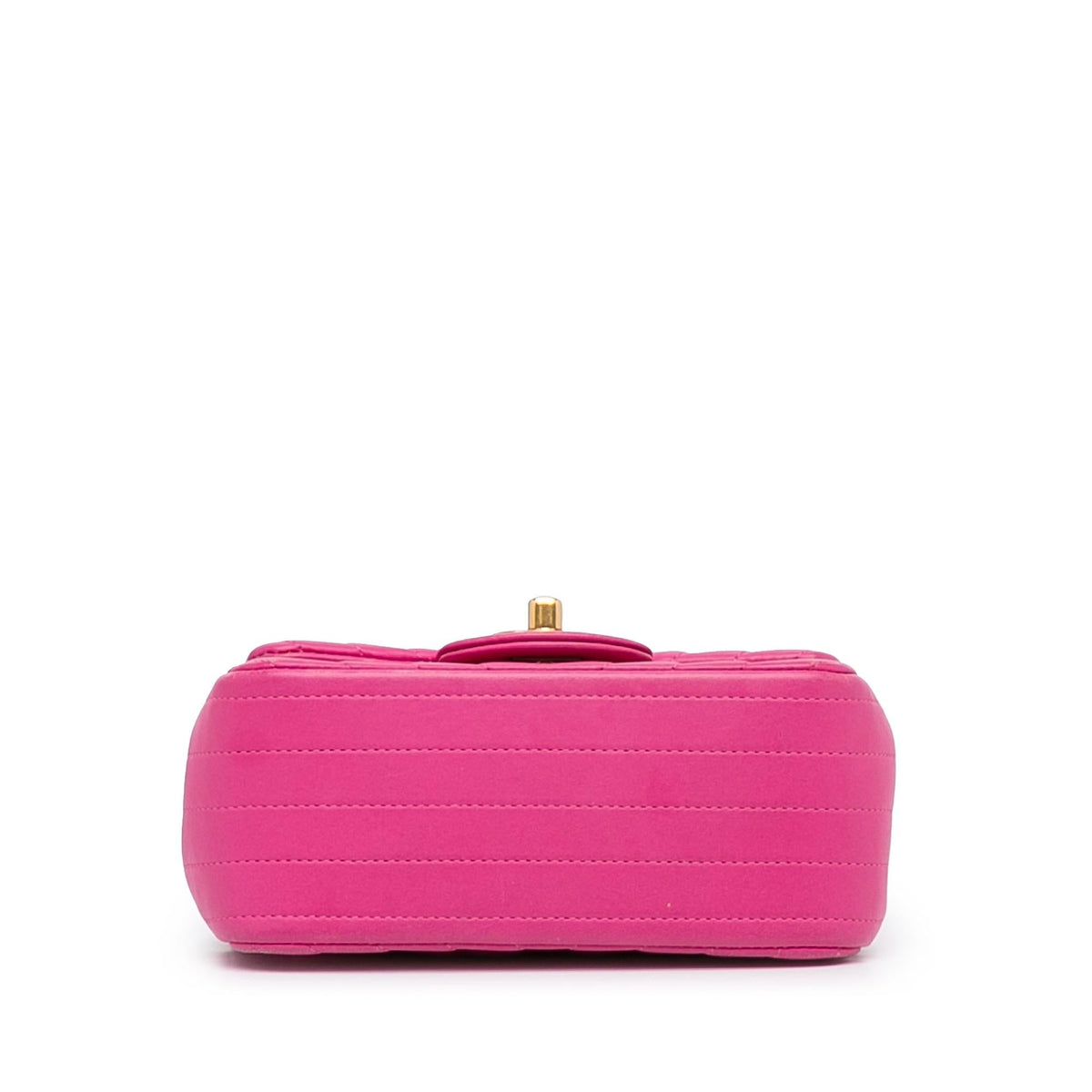 Chanel Mini Square Classic Chevron Lambskin Flap (SHG-Mse1pE)