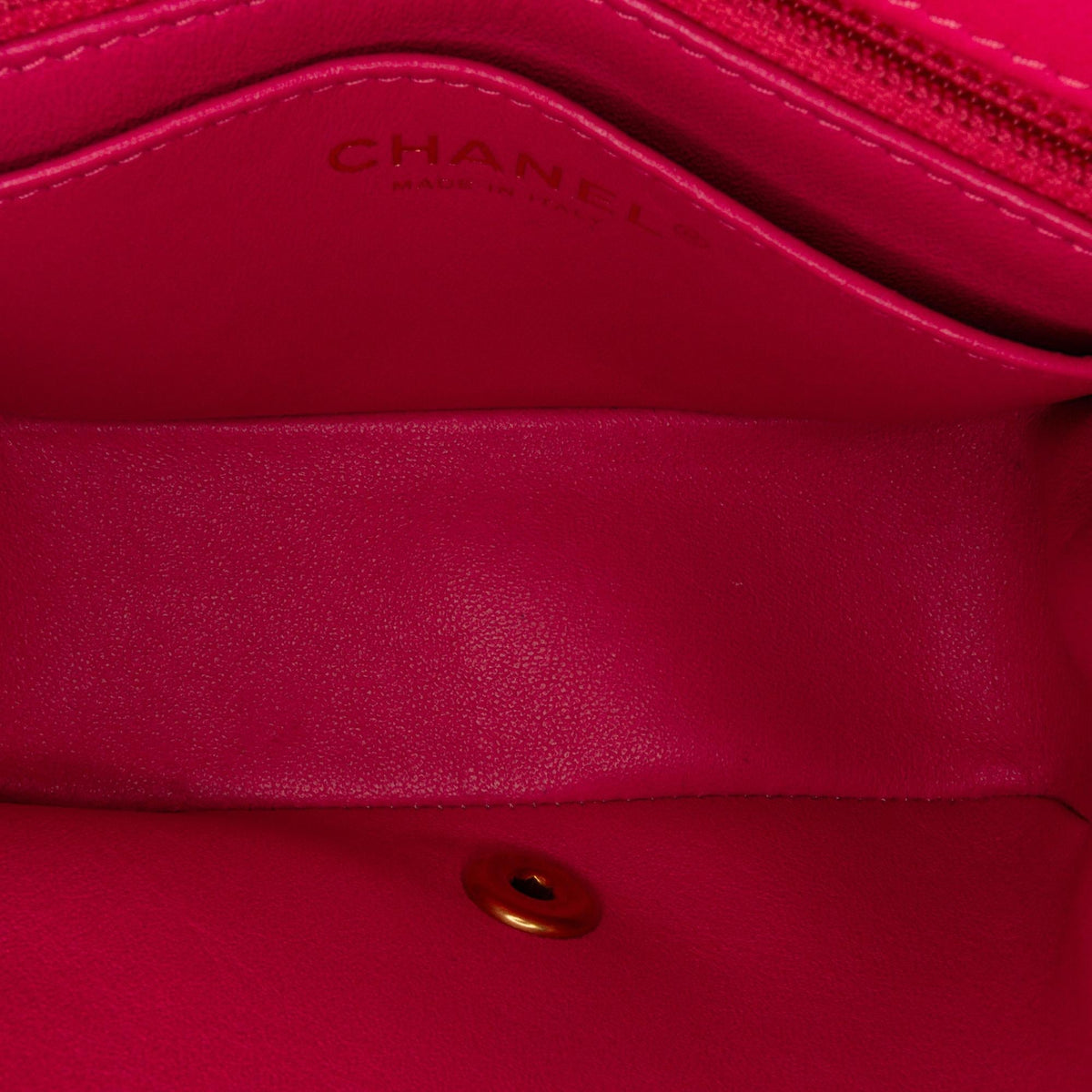 Chanel Mini Square Classic Chevron Lambskin Flap (SHG-Mse1pE)