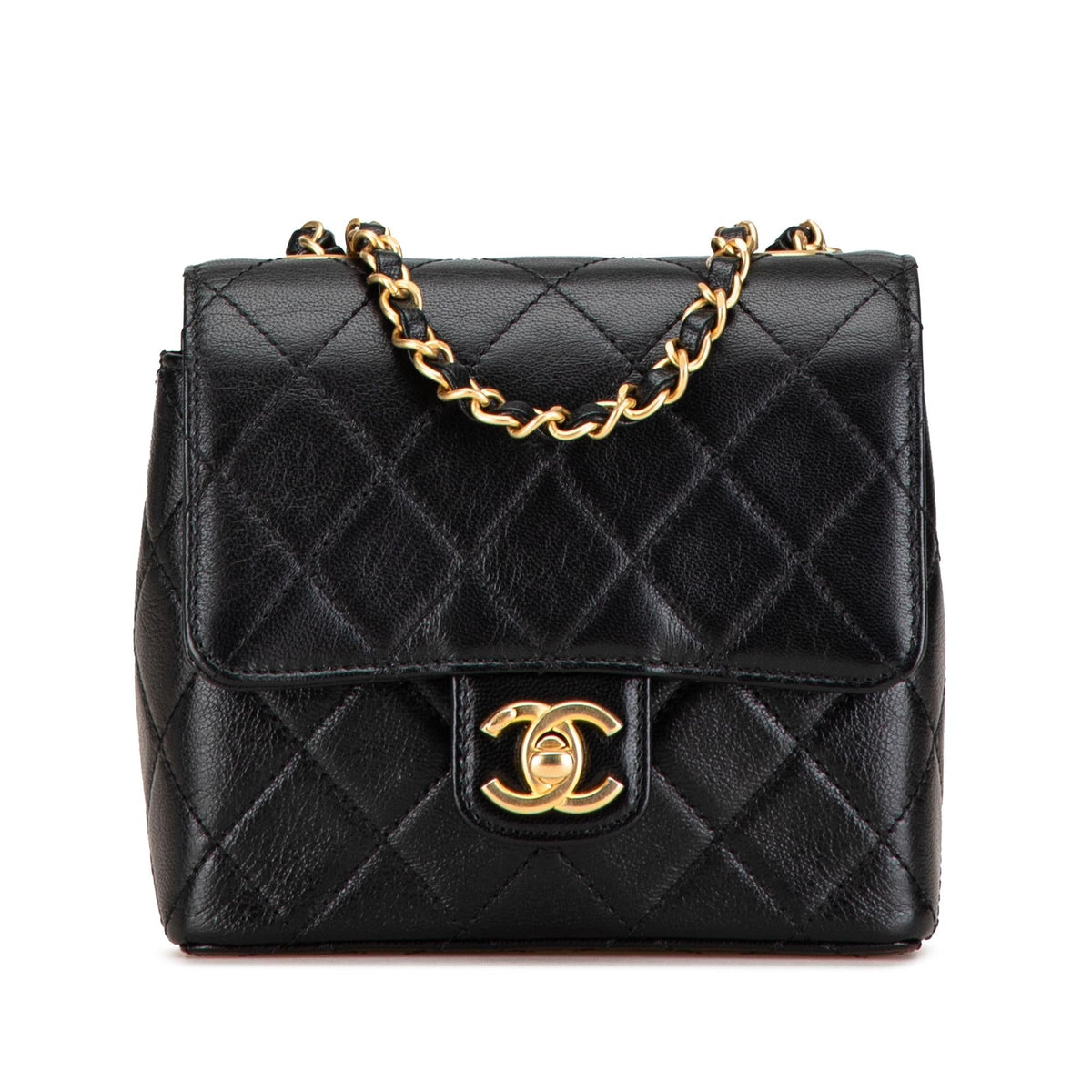 Chanel Mini Square Classic Goatskin Retro Flap (SHG-seV8h1)