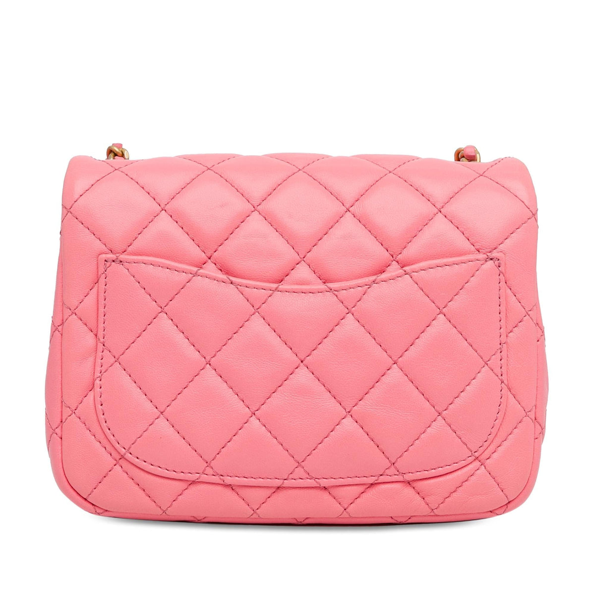 Chanel Mini Square Classic Lambskin Pearl Crush Flap (SHG-zjQT5W)