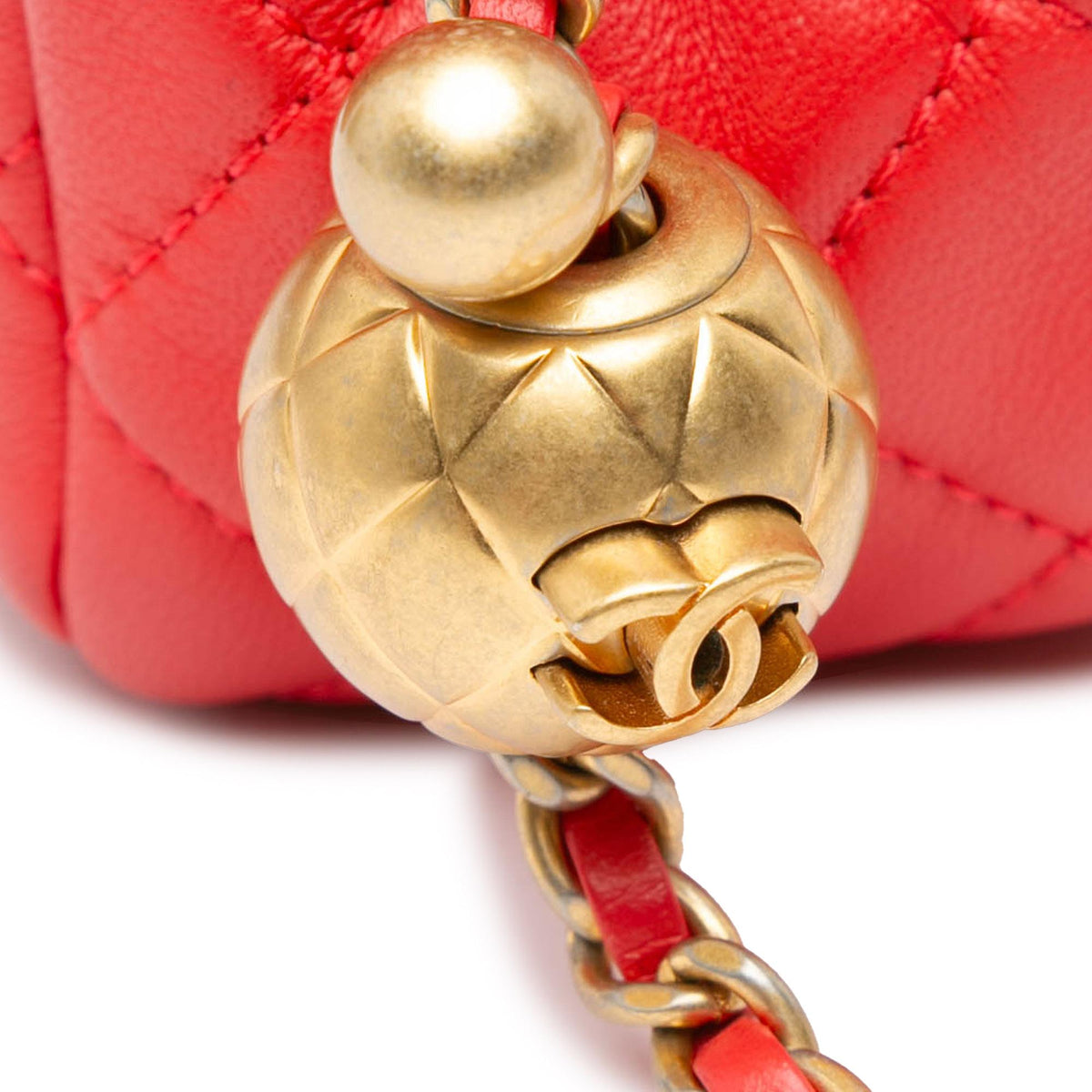Chanel Mini Square Classic Lambskin Pearl Crush Flap (SHG-LxG6ZT)