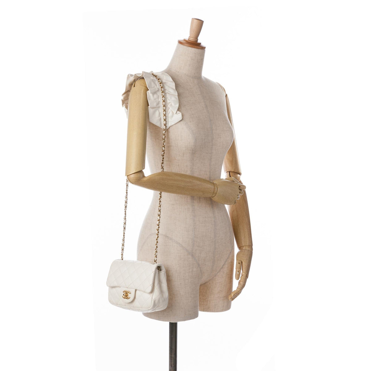 Chanel Mini Square Lambskin Romance Single Flap (SHG-JBHfCM)