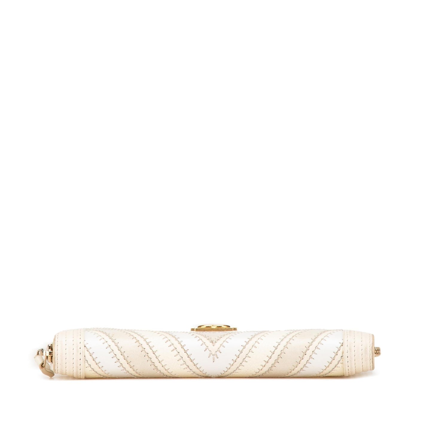 Chanel Mixed Leather Chevron Boy Zip Around Wallet (SHG-QO5G3I)
