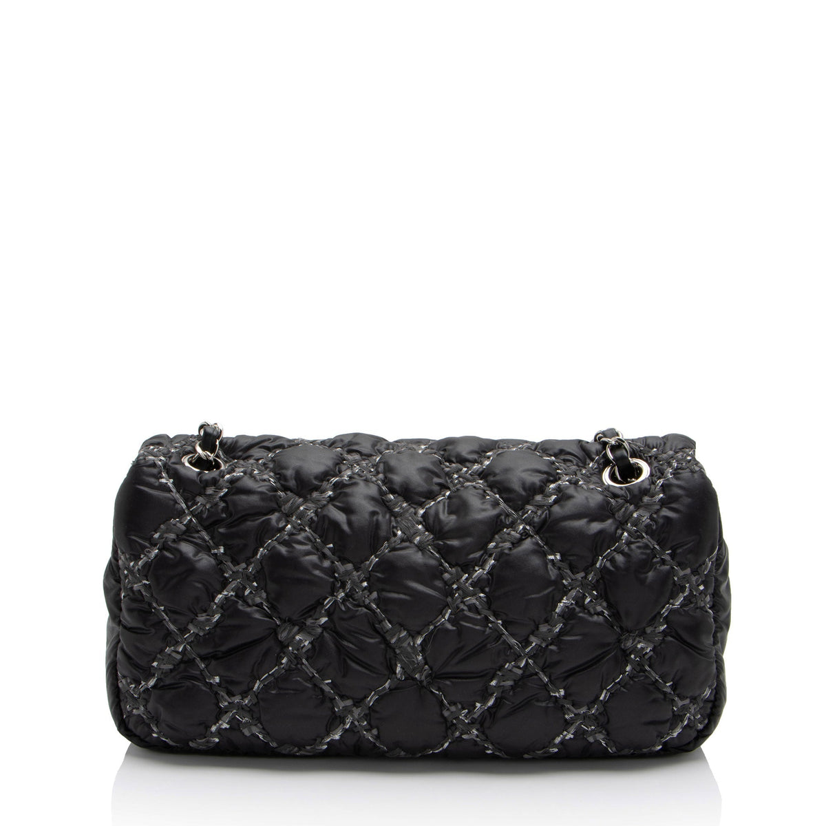 Chanel Nylon Quilted Tweed On Stitch Flap Bag (SHF-4UuNtD)