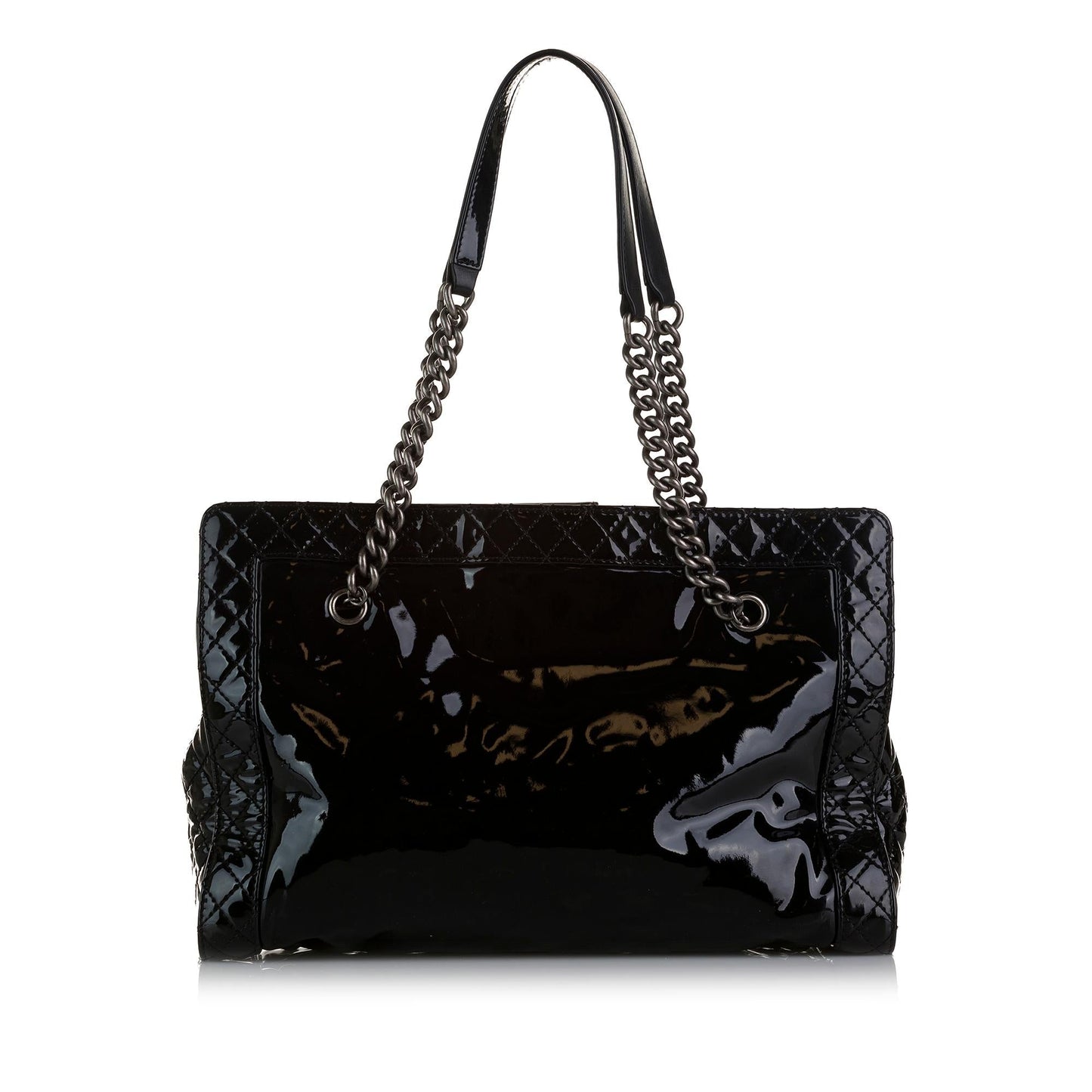 Chanel Patent Boy Reverso Shopping Tote (SHG-DFtGpZ)