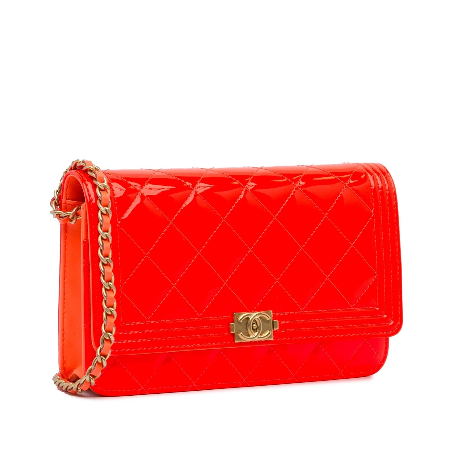 Chanel Patent Boy Wallet on Chain (SHG-BWFqDW)