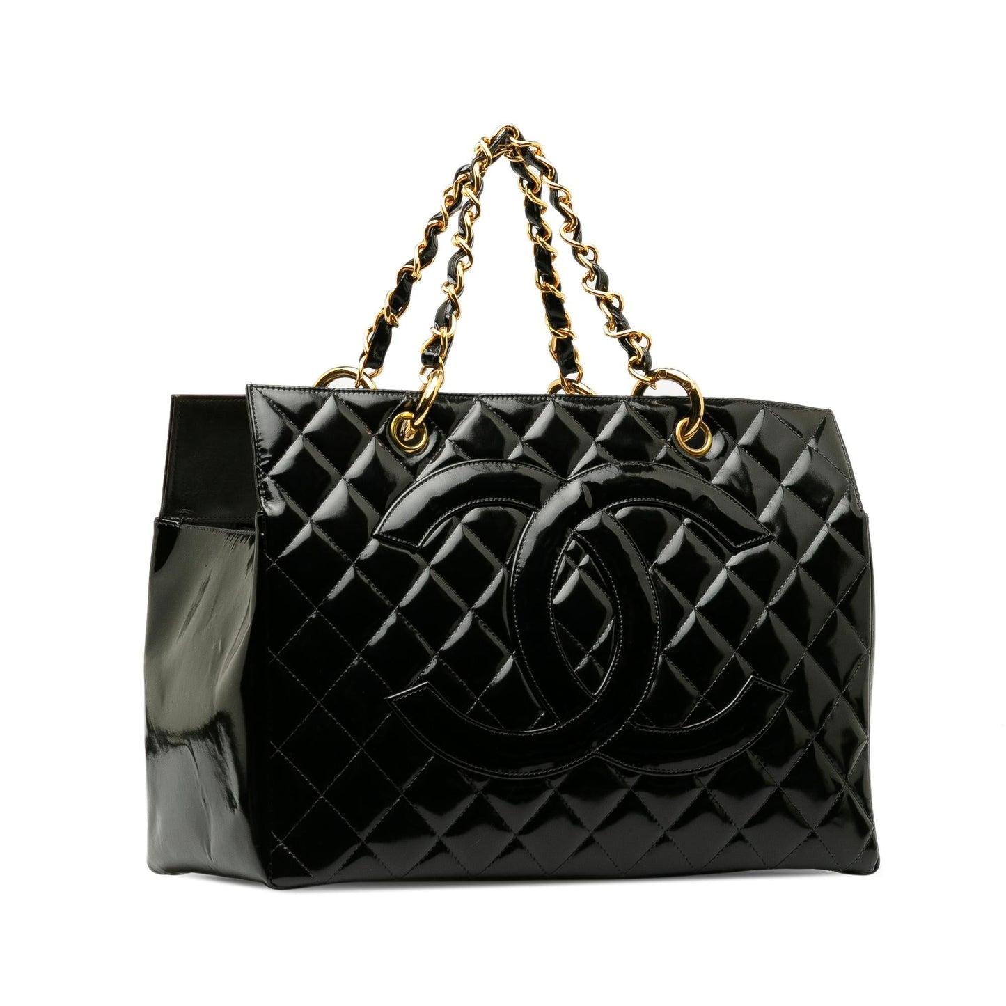 Chanel Patent Grand Shopping Tote (SHG-QBf2Cd)