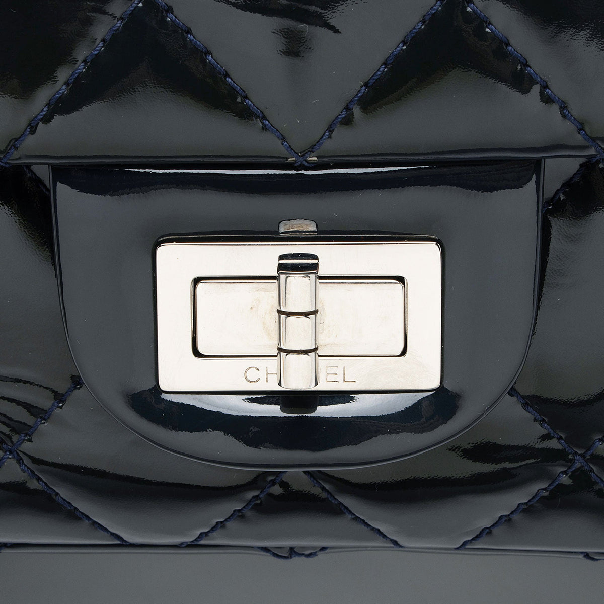 Chanel Patent Leather Calfskin Reissue 227 Double Flap Bag (SHF-2tYS3p)