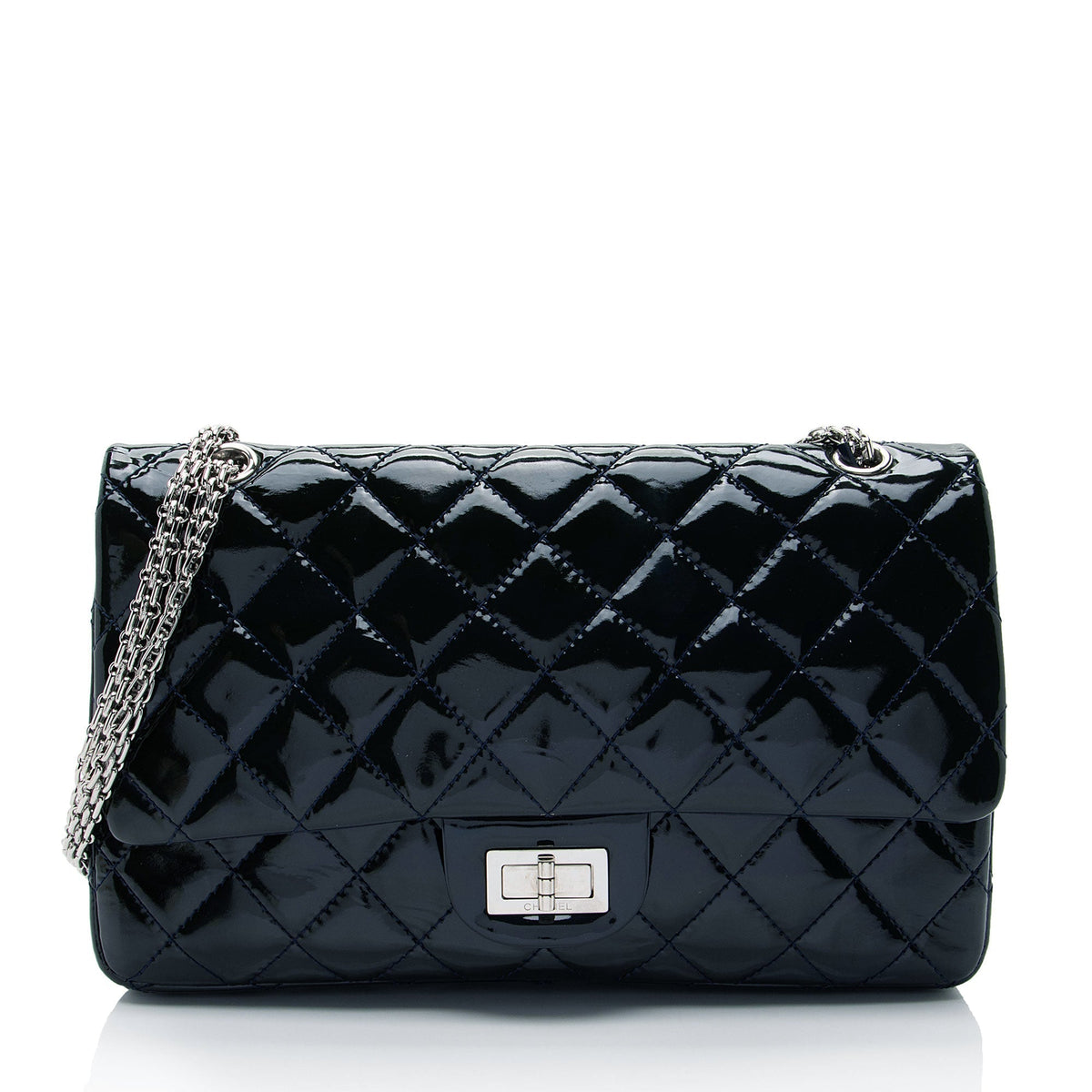 Chanel Patent Leather Calfskin Reissue 227 Double Flap Bag (SHF-2tYS3p)