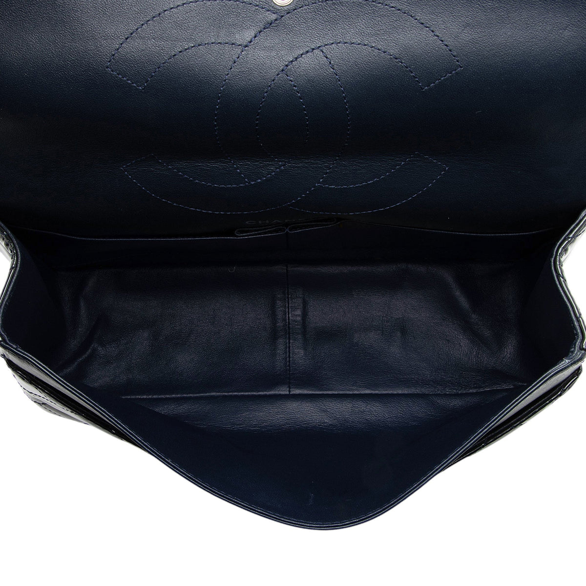 Chanel Patent Leather Calfskin Reissue 227 Double Flap Bag (SHF-2tYS3p)