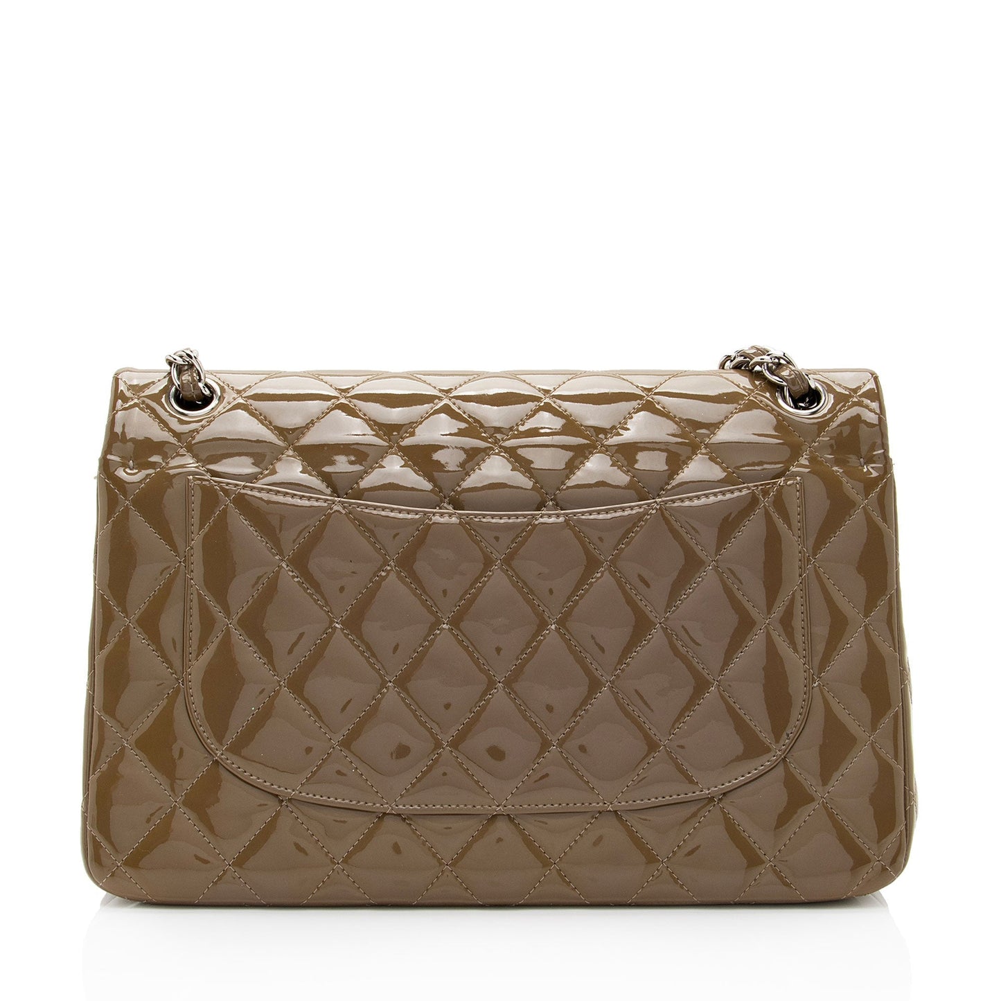 Chanel Patent Leather Classic Jumbo Double Flap Bag