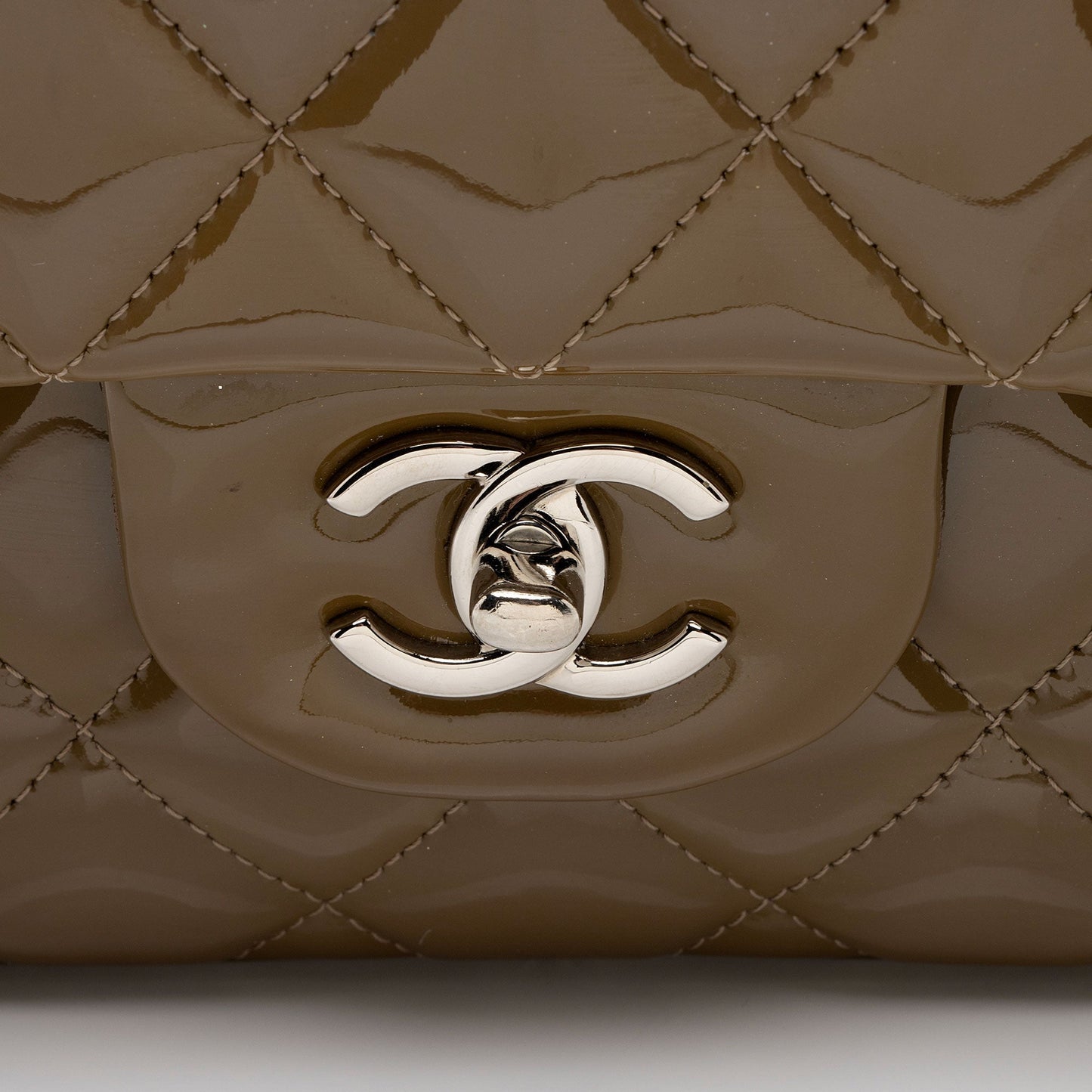 Chanel Patent Leather Classic Jumbo Double Flap Bag